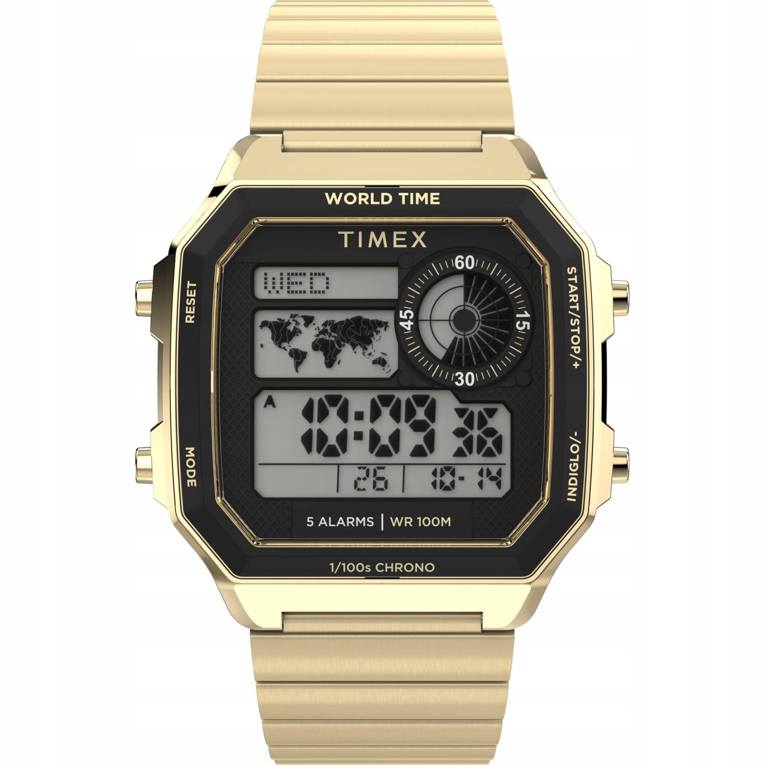 Pánské Hodinky Timex TW5M69000 zlatý náramek