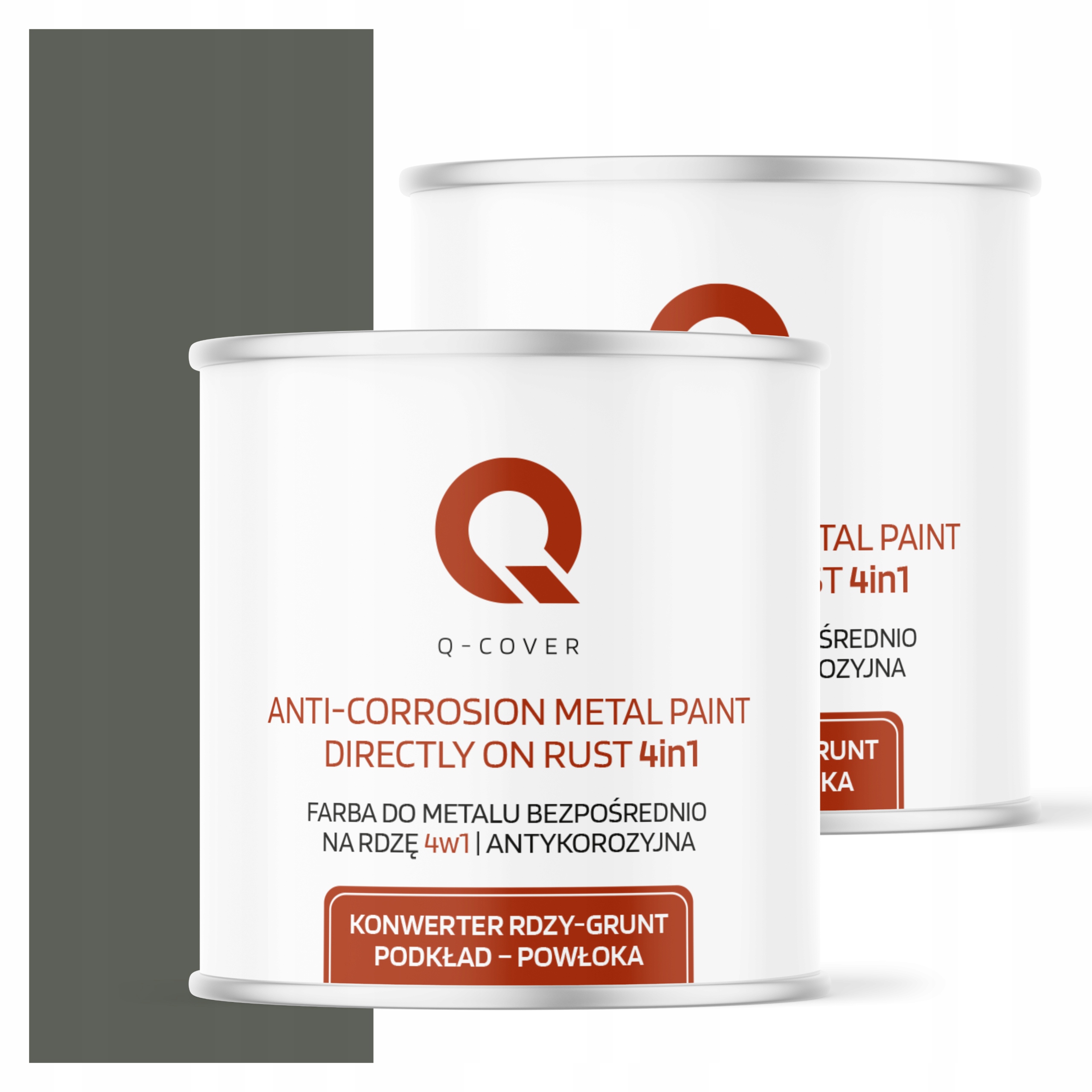 Farba Priamo Na Hrdzu Kov Aluminium Oceľ 2,5L 4v1 Lesk Šedá Zelená