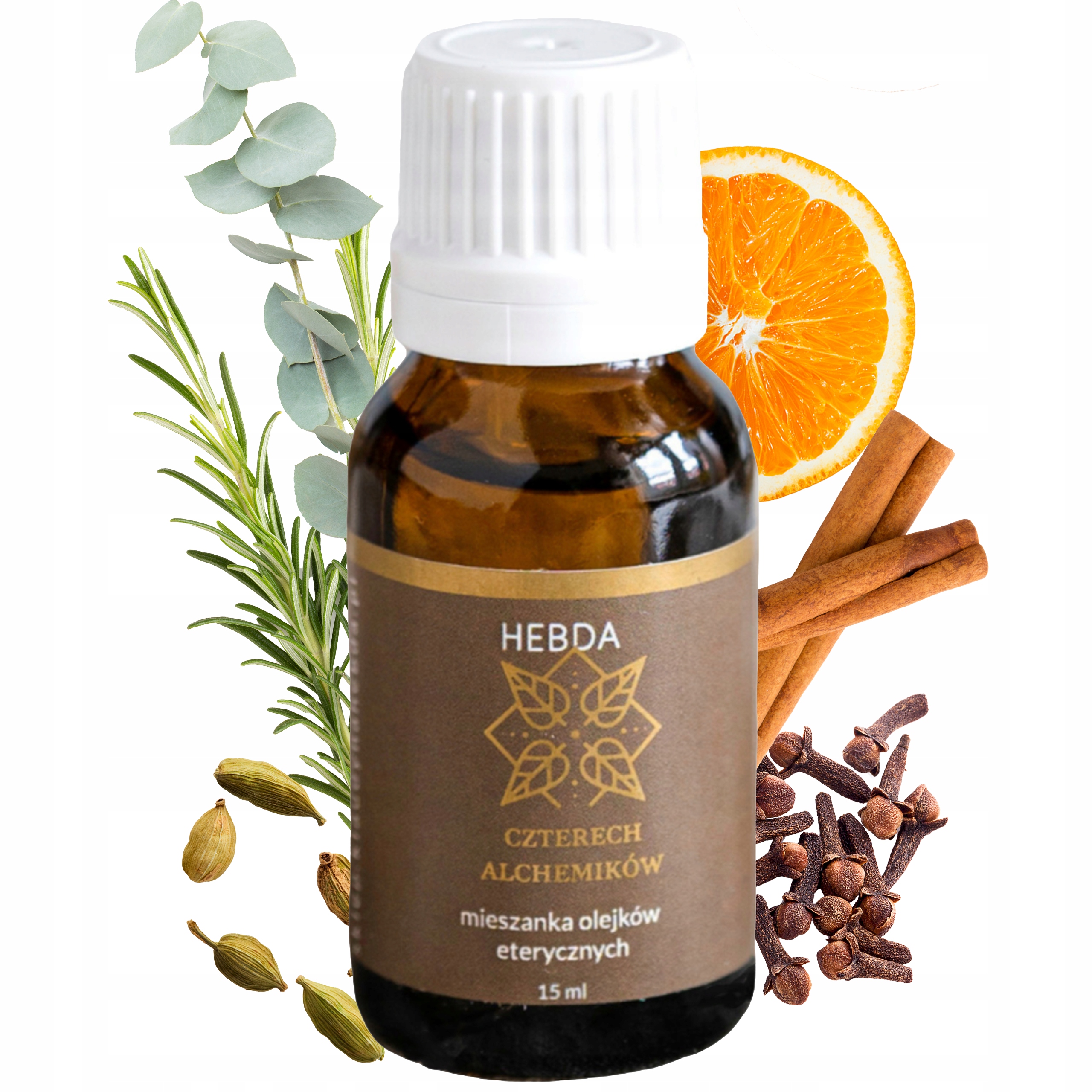 Olejek Eteryczny Czterech Alchemików Korzenny Zapach Naturalny 15ml Hebda