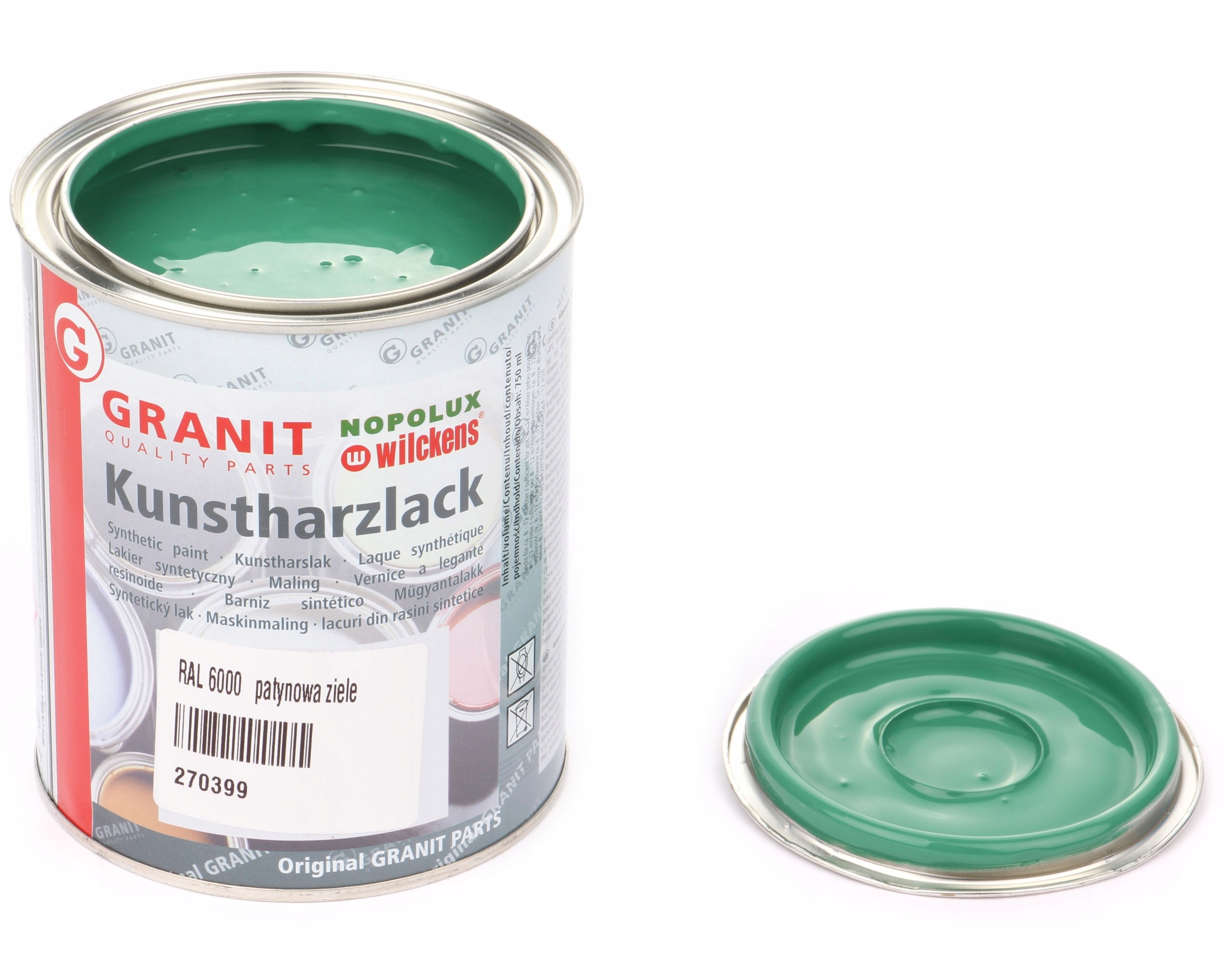 lak, barva strojů Ral 6000 10l Wilckens Granit