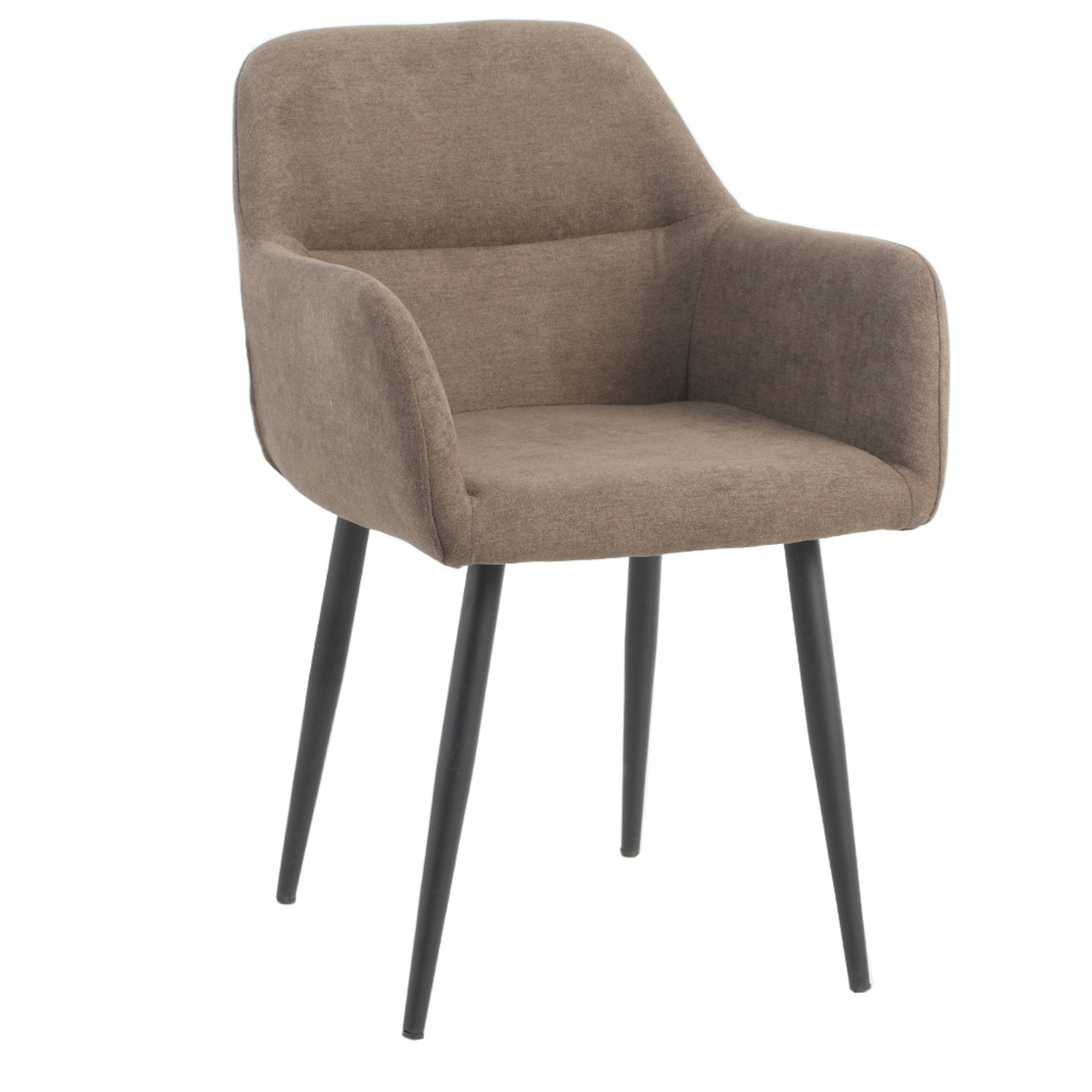 Čalouněná židle hnědá tkanina Verdo černé nohy do jídelny obývacího pokoje