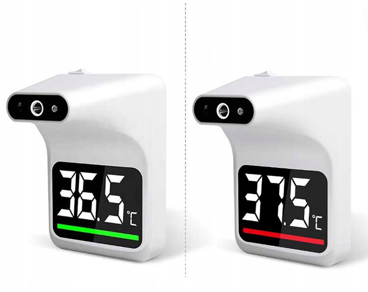 Bezdotykowy termometr z Aplikacją (iOS/And)+ZAPIS! Zasilanie akumulatorowe