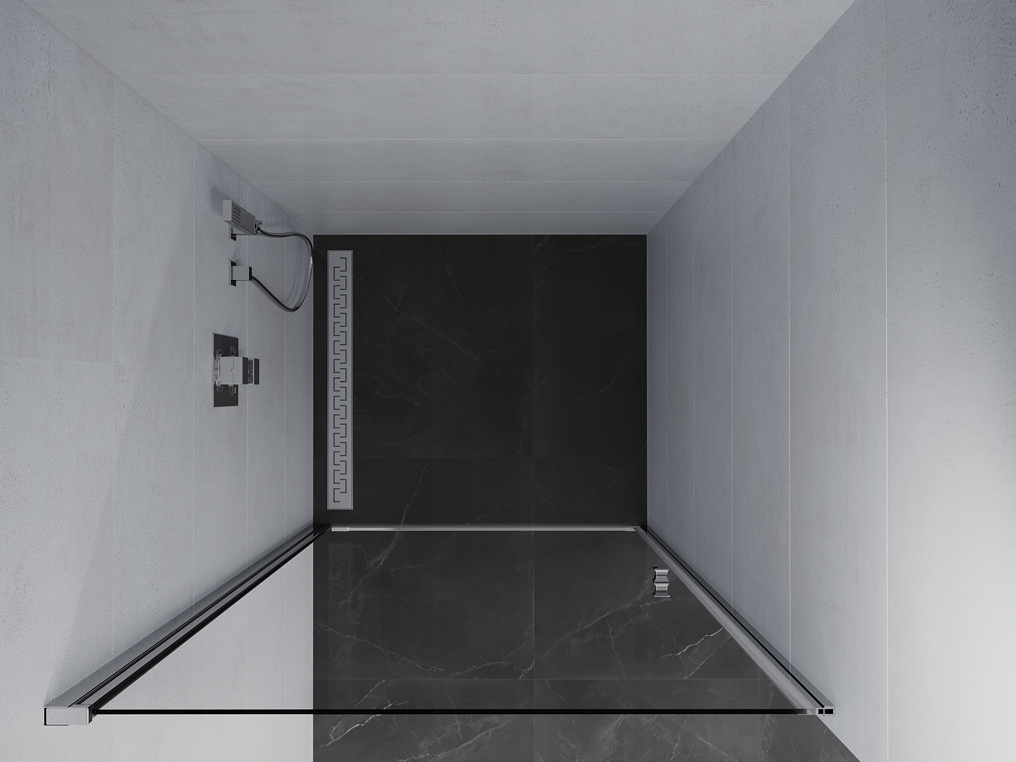 MEXEN PRETORIA DRZWI PRYSZNICOWE 75 cm SZKŁO 6 mm Szerokość produktu 75 cm