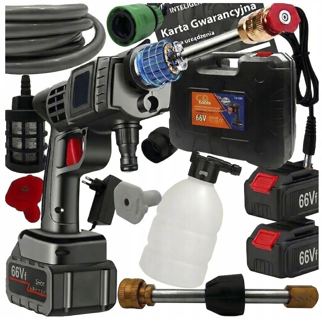 Bezprzewodowa Myjka Ciśnieniowa Do Ogrodu, Okien, Kostki Power 800W