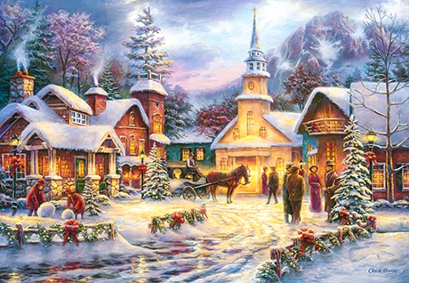

Puzzle Układanaka Góry Zima Miasto 9+ 1500 Castor