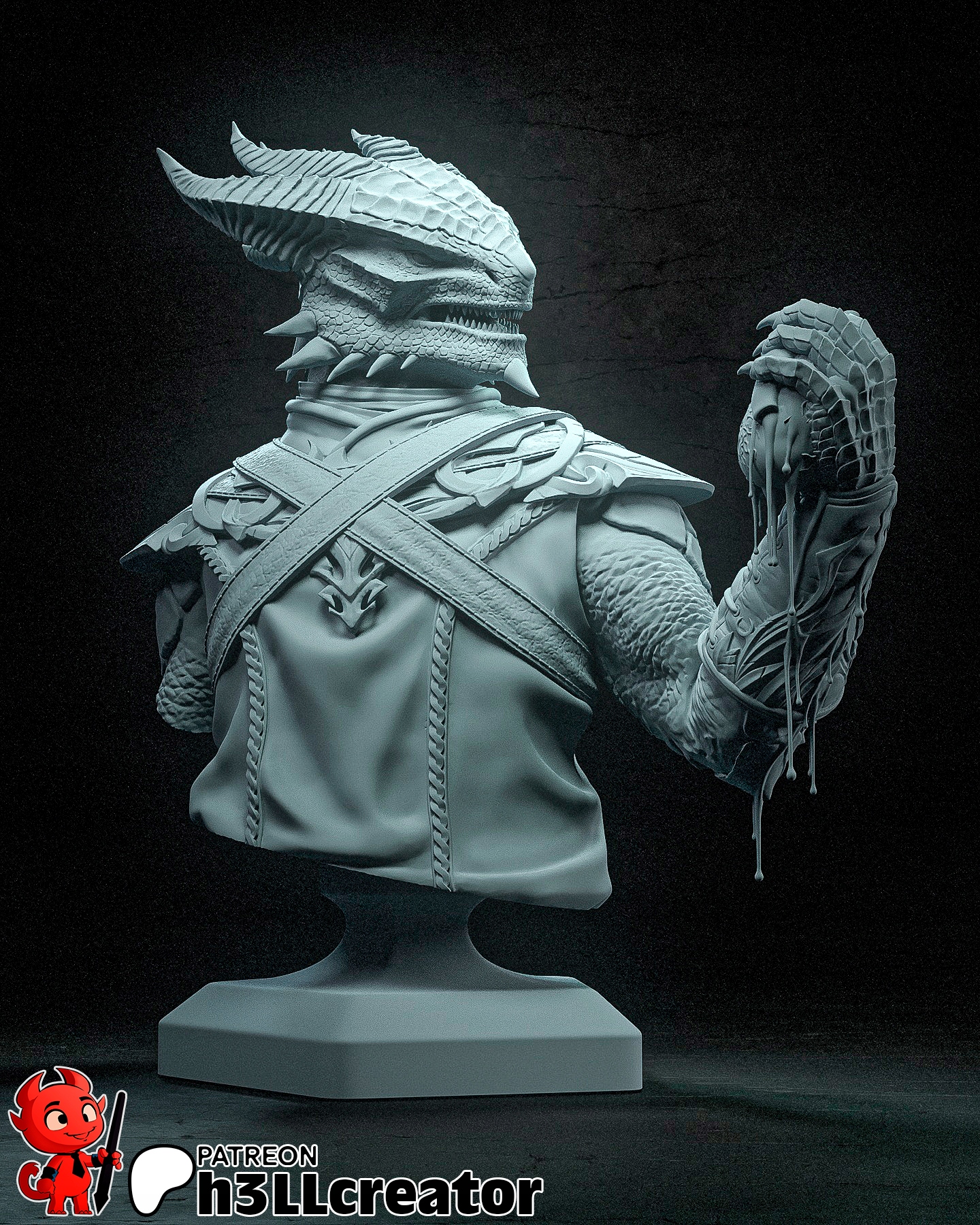 Figurka Dark Urge from Baldurs Gate 3 Busta h3LL creator 3D tisk 12K