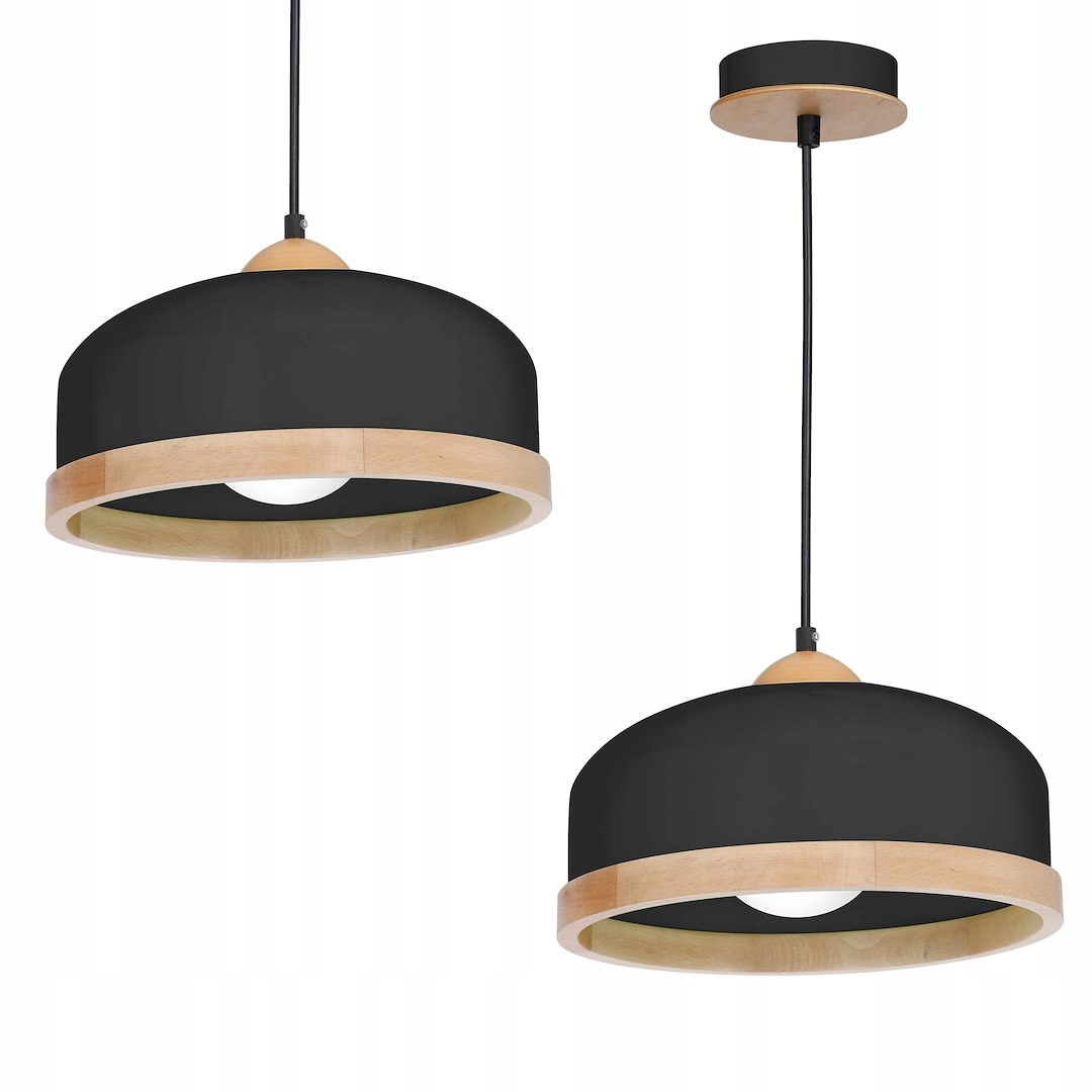 Závesná lampa Milagro Studio čierna 1xE27 60W 18 cm