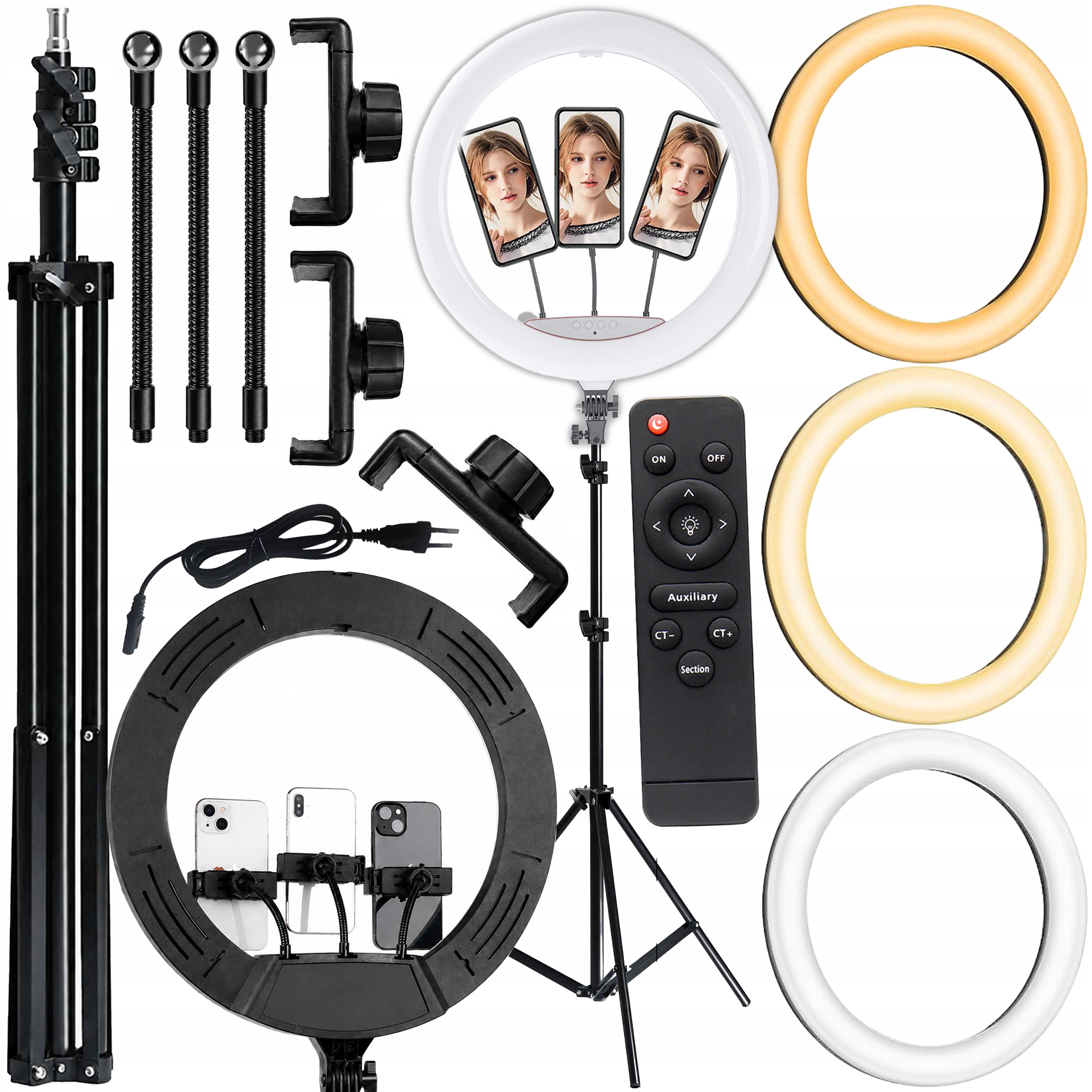 Prstencová Lampa Ring Led Stativ Pro Fotografování Selfie Make-upu Sada 1600LM