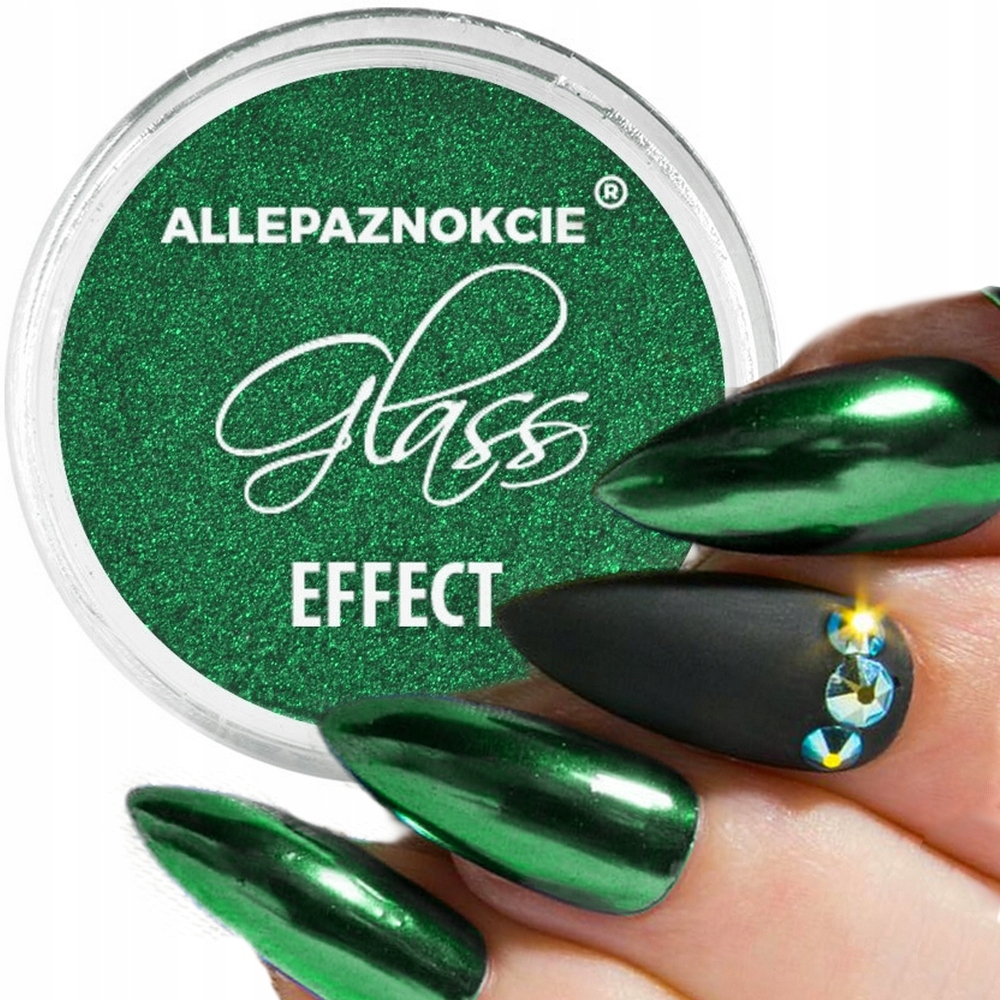 GLASS GREEN Efekt LUSTRA pyłek Zielony MIRROR 9 Kolor zielony
