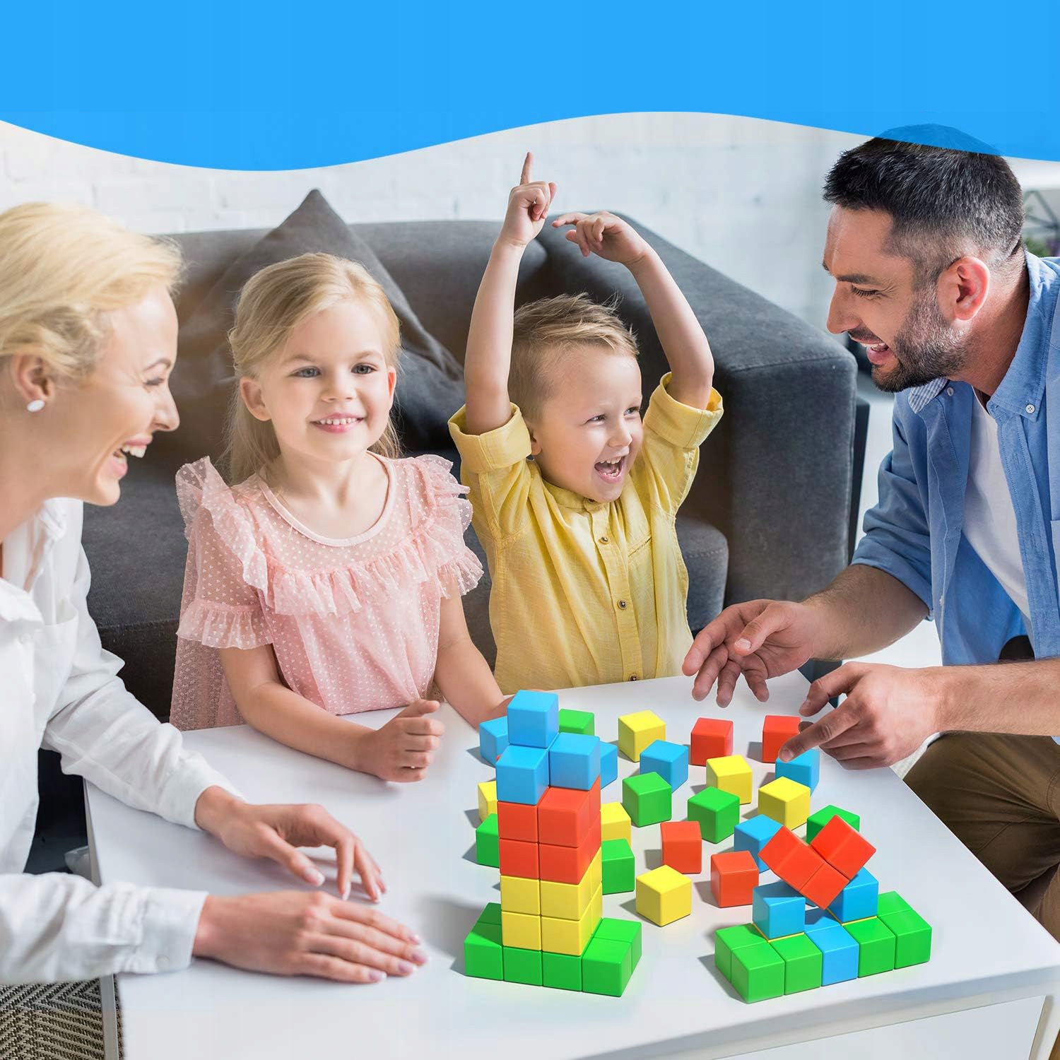 BLOKI MAGNETYCZNE, 24 SZTUK MAGNETYCZNYCH BLOKÓW BUDOWLANYCH DLA DZIECI Wiek dziecka 12 m +