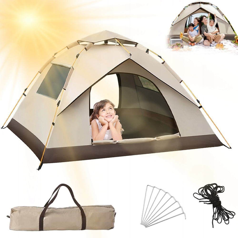 Stan Polyester 190T Pevný, Větruodolný, Krémový