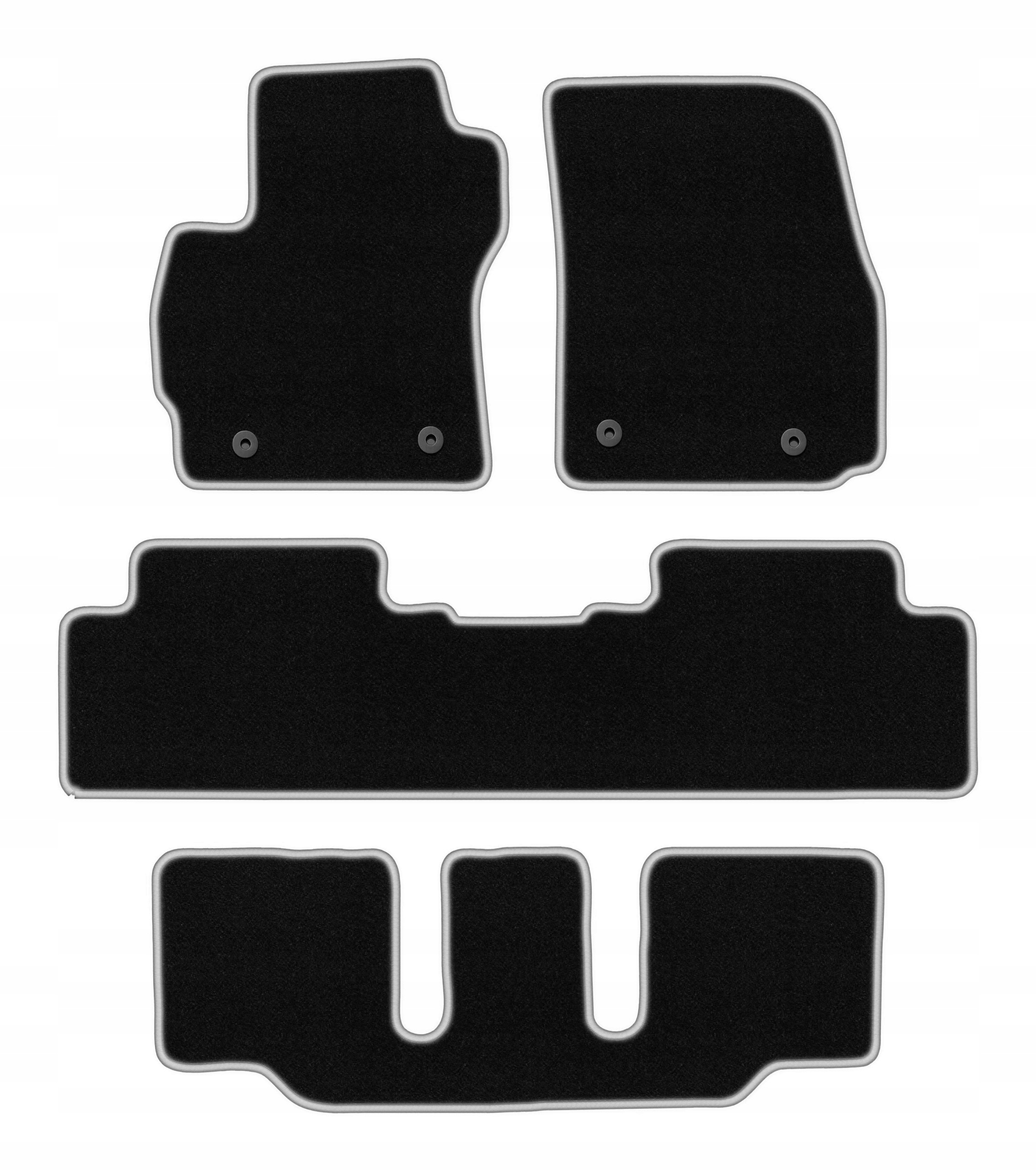 Velurové koberce pro Mazda 5 I 2005-2010 7 os. komplet Carlux-silver 4 ks