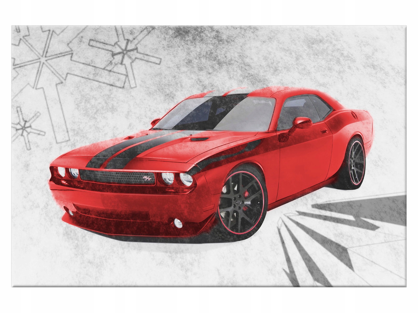 

Obraz Dodge Challenger Blacktop 60x40 Samochód