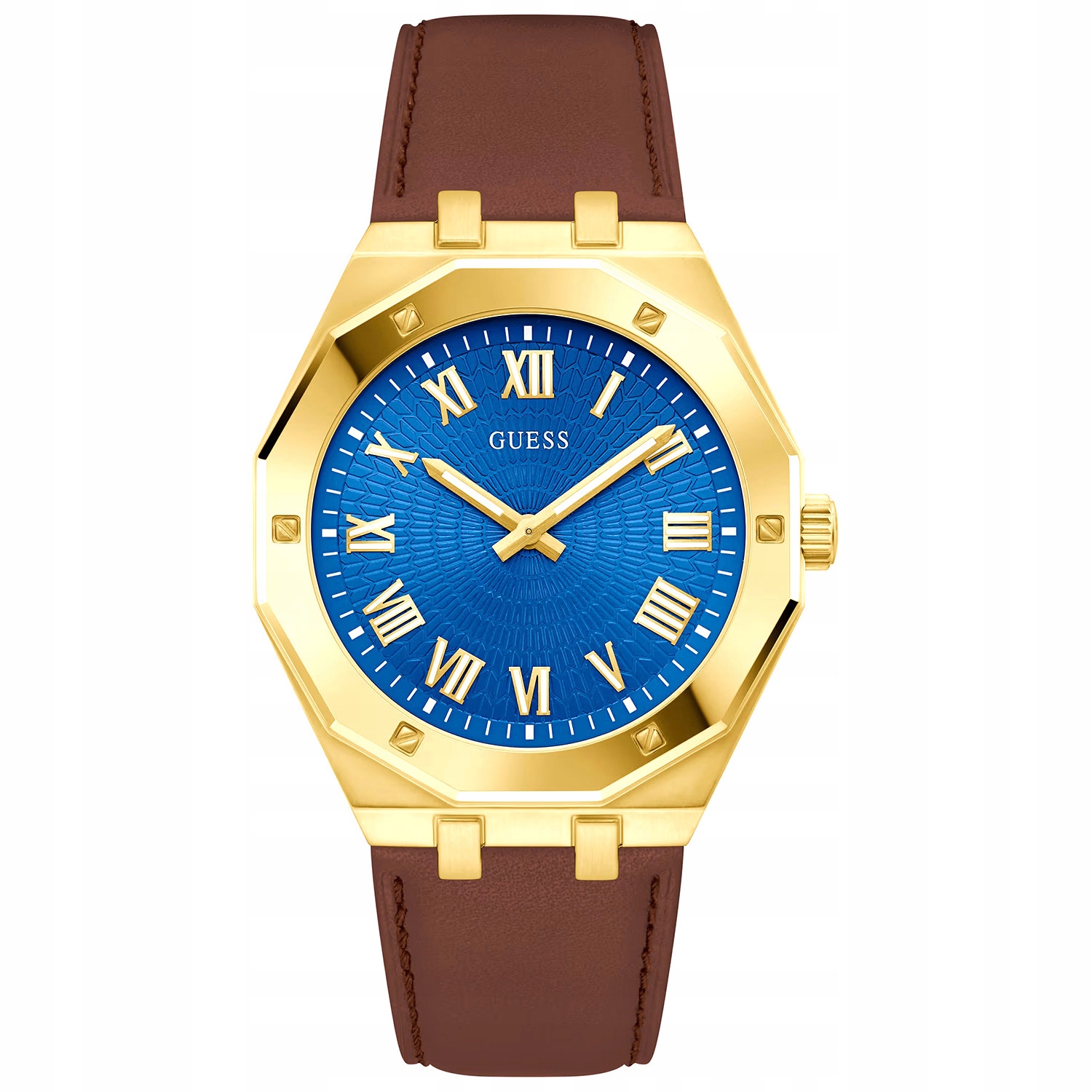 Pánské Hodinky Guess GW0663G2 s hnědým řemínkem