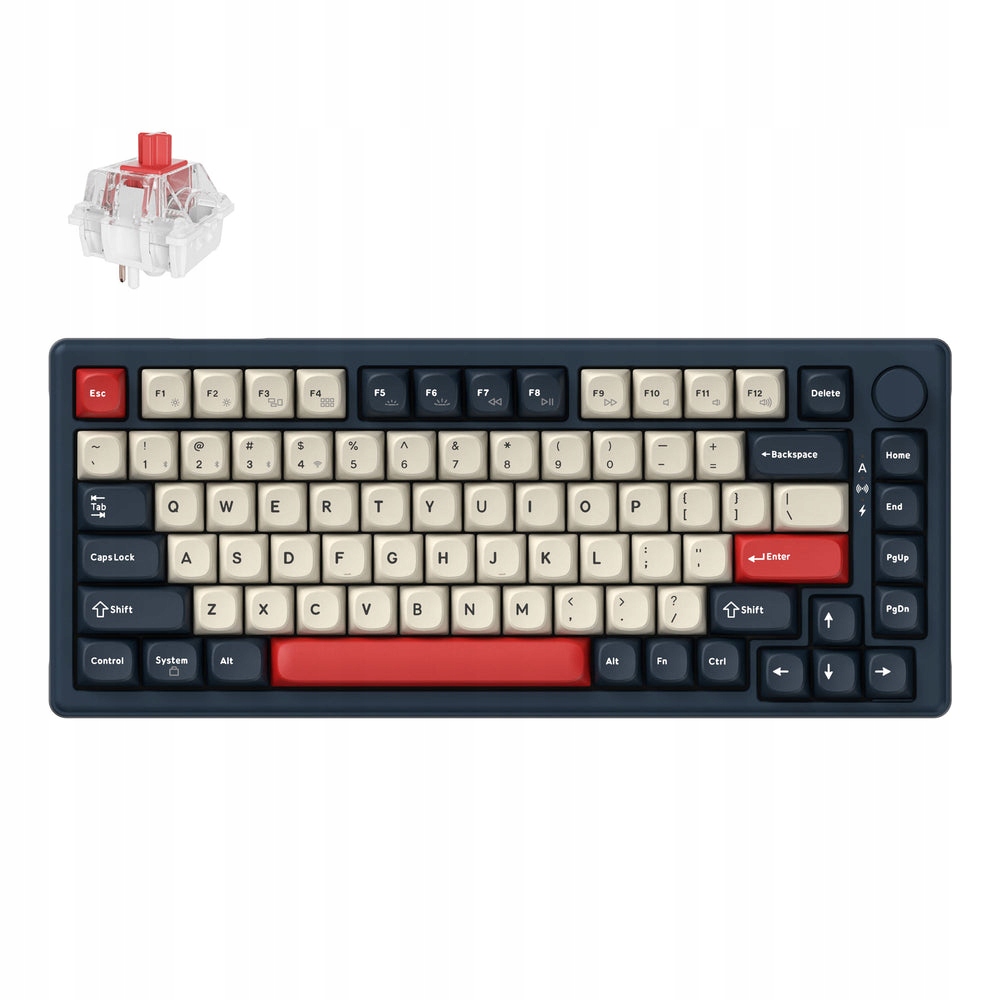Bezdrôtová mechanická klávesnica Keychron J2 Qmk Dark Blue Switch Red