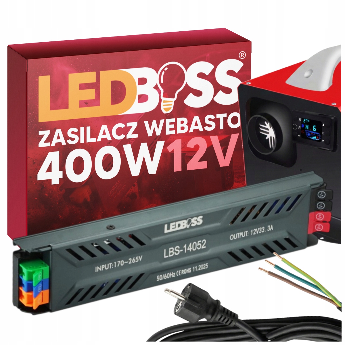 Zasilacz Do Chińskiego Webasto Nagrzewnicy 5 8 10KW 12V 400W Transformator