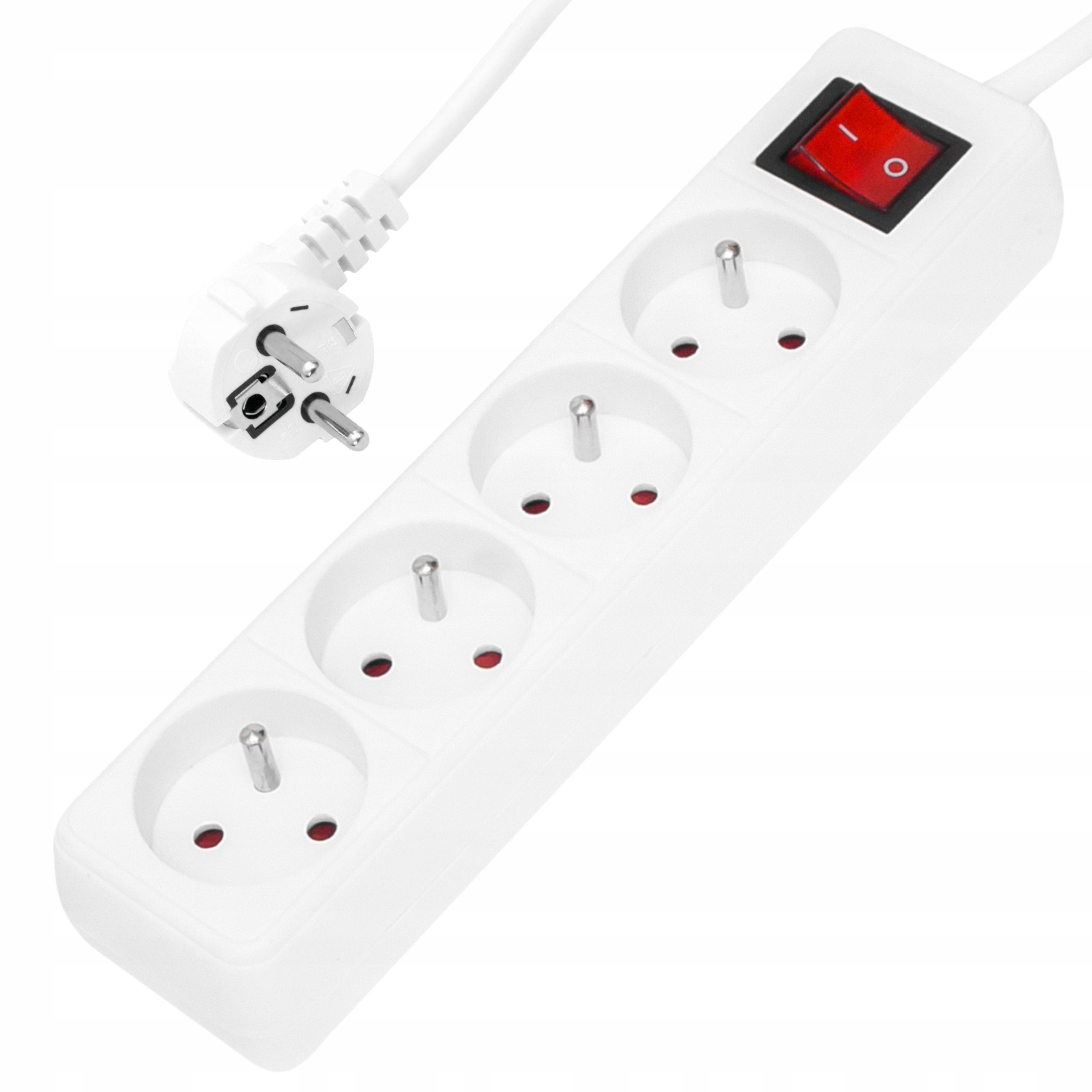 PRZEDŁUŻACZ LISTWA ZASIALAJĄCA 4 GNIAZDA 1,5m WŁĄCZNIK