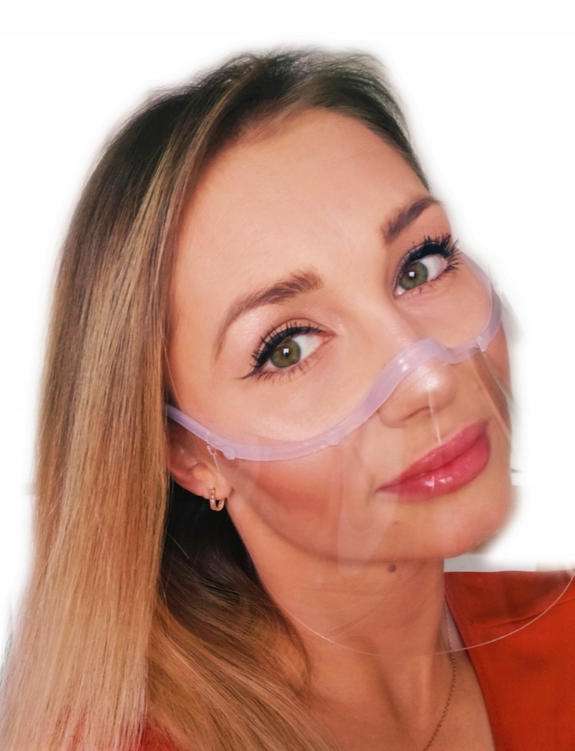 PRZYŁBICA MINI MASKA PRZEŹROCZYSTA TRANSPARENTNA Marka inna