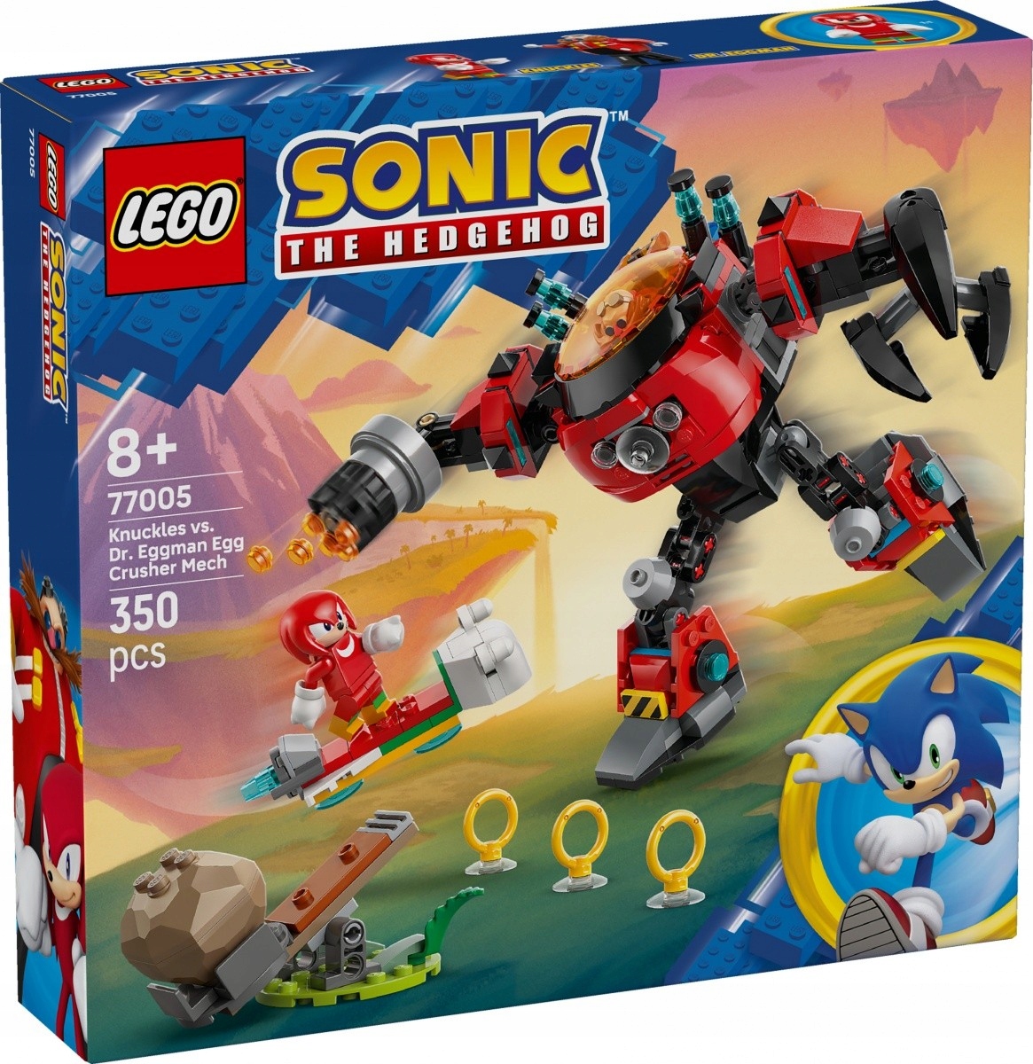 Lego Stavebnice Sonic 77005 Knuckles vs. Dr. Eggman v robotu Egg Crusher