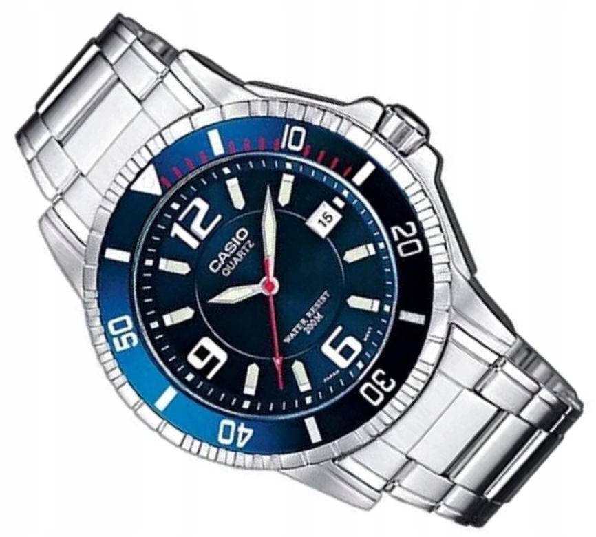 Pánské Ocelové Vodotěsné Hodinky Casio Diver MTD-1053D -2AV