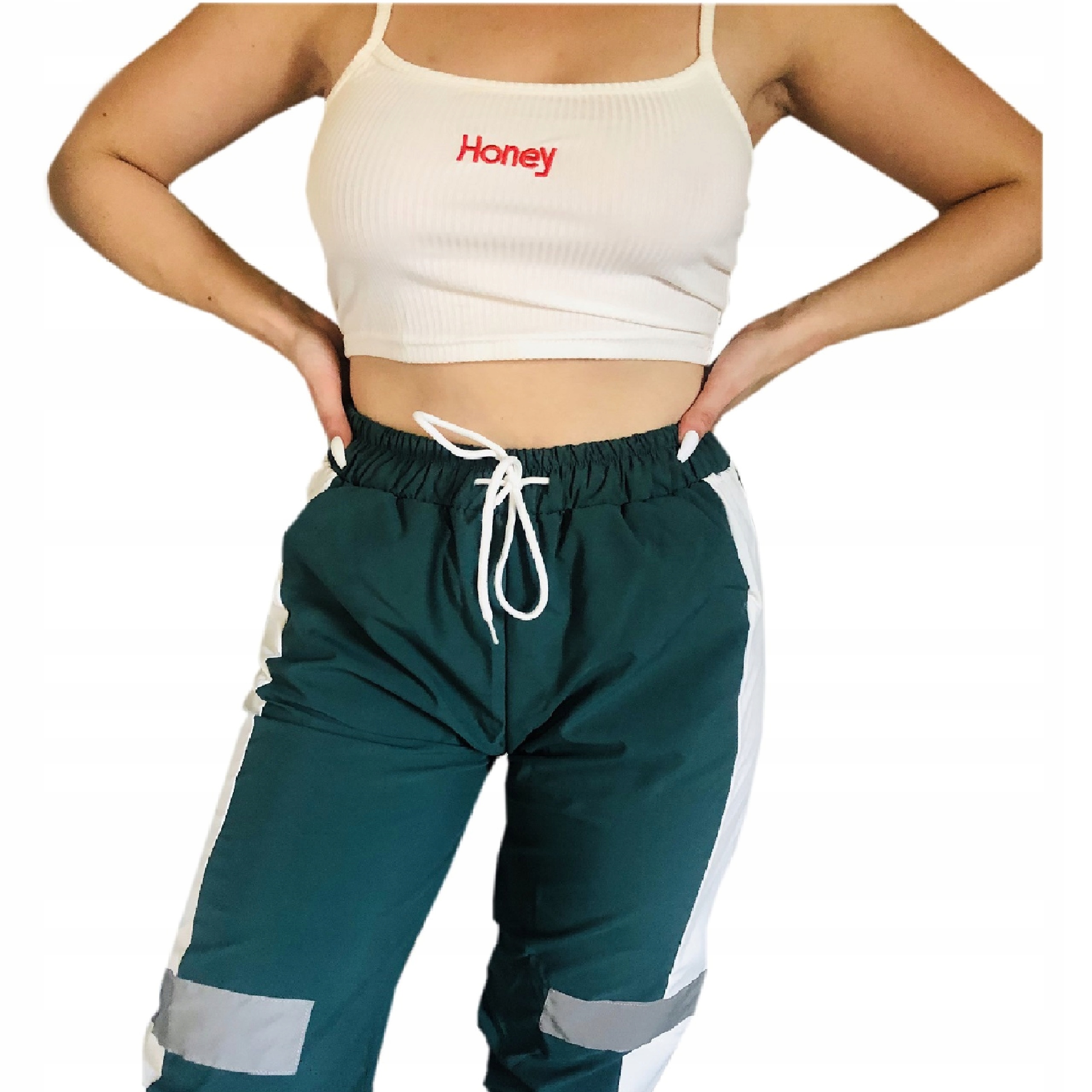 

Dresy damskie szelesty z odblaskiem nowe spodnie