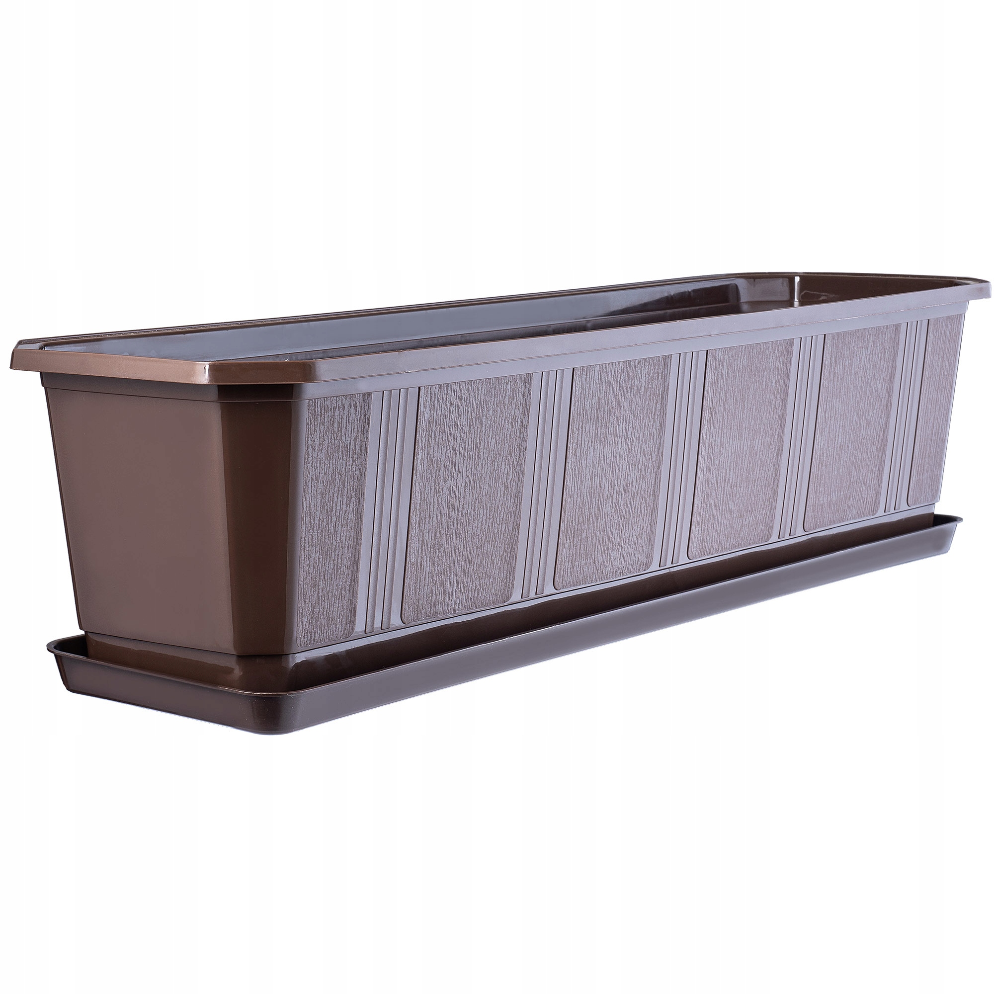 DONICZKA DONICA BALKONOWA + PODSTAWKA 60CM BRĄZ