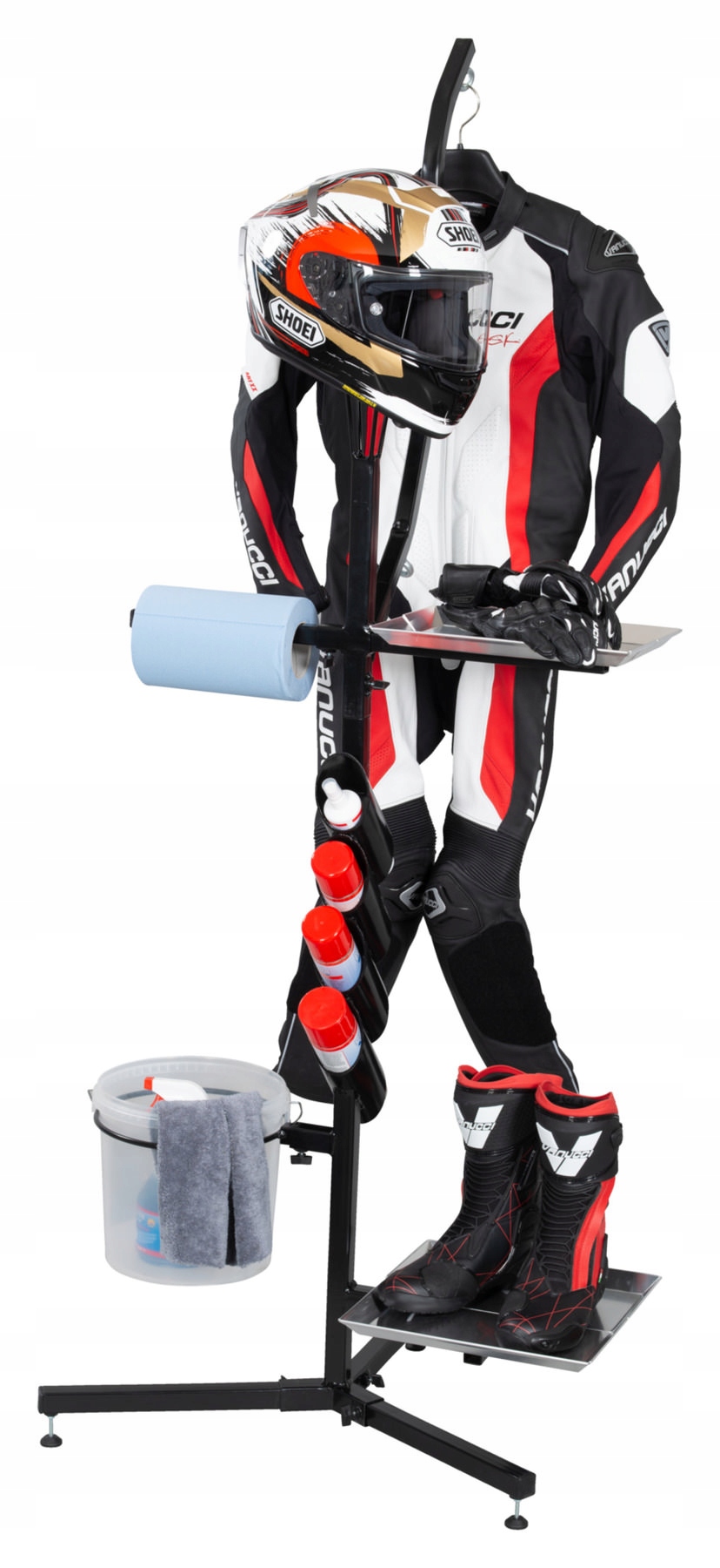 

Wieszak stojak na ubranie motocyklowe kask gadżety