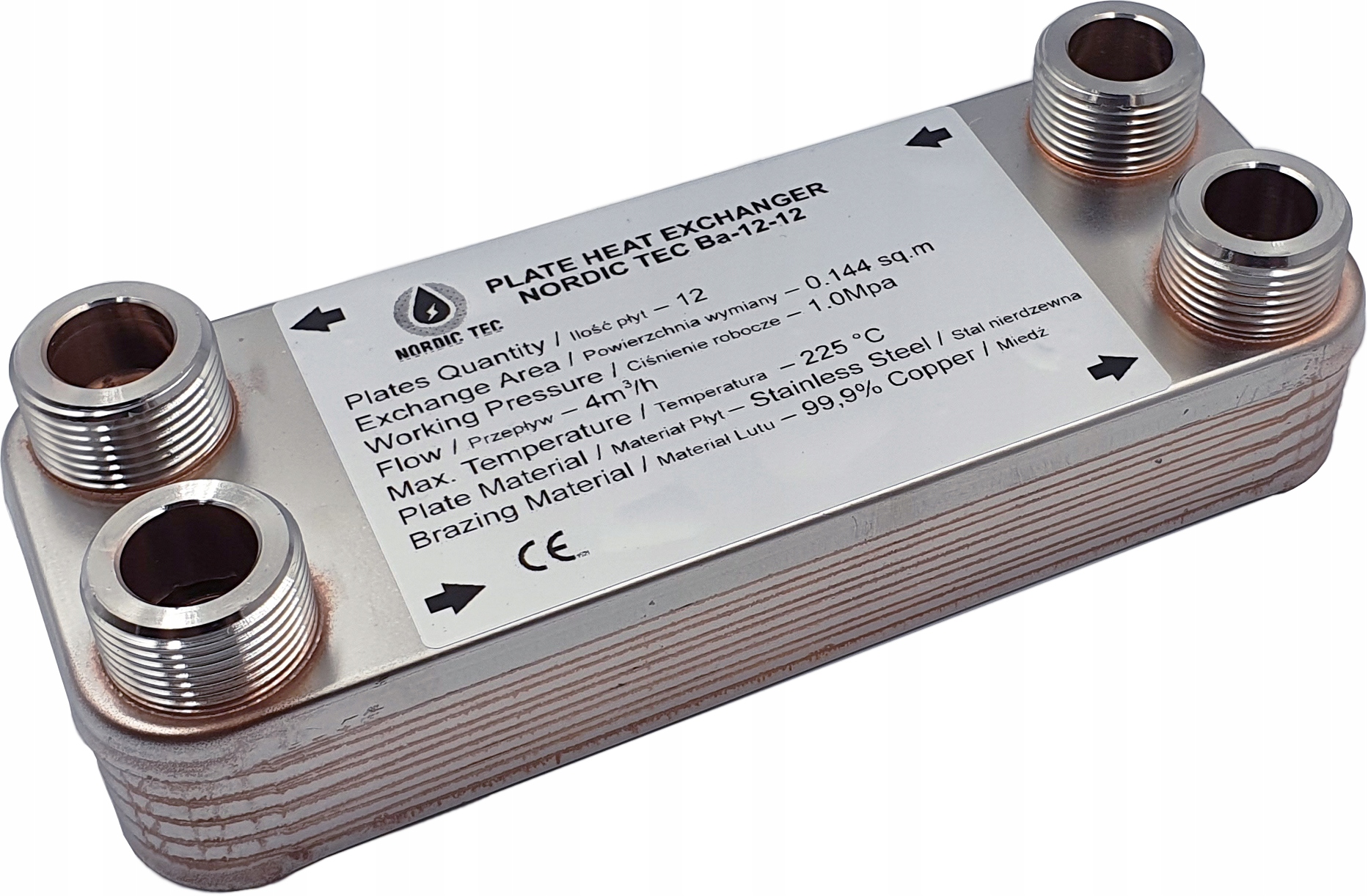 

Wymiennik Ciepła 12 Płytowy 5-15 kW 3/4'' DN20 Nt