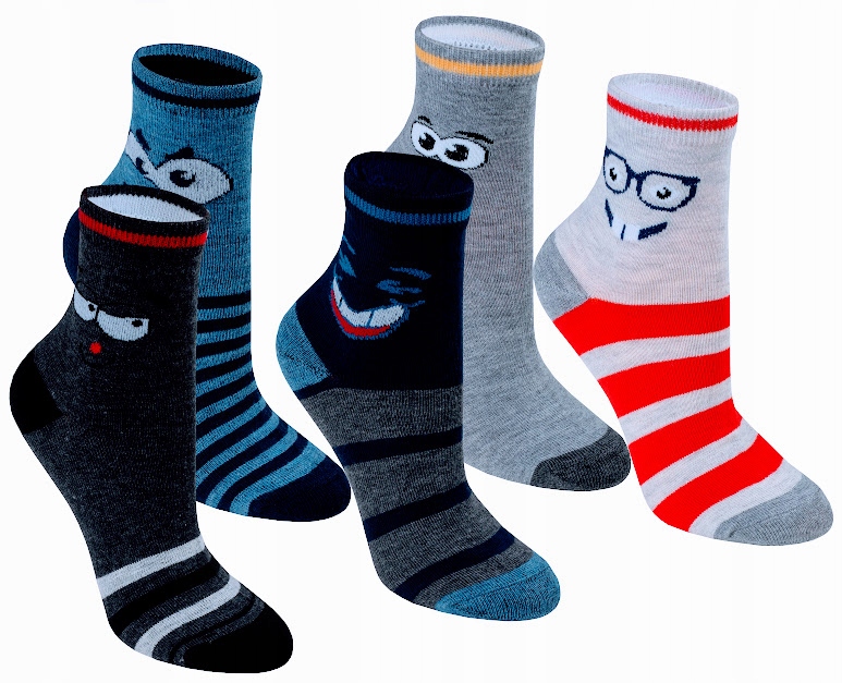 

5 X Skarpety Skarpetki Kolorowe Buźka 23-26