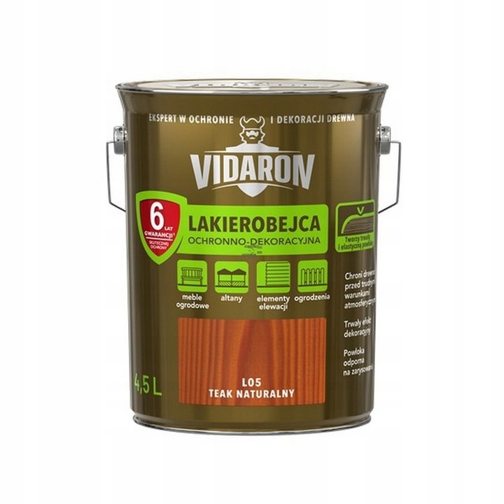 Lakierobejca Vidaron 4.5 l Teak Naturalny L05