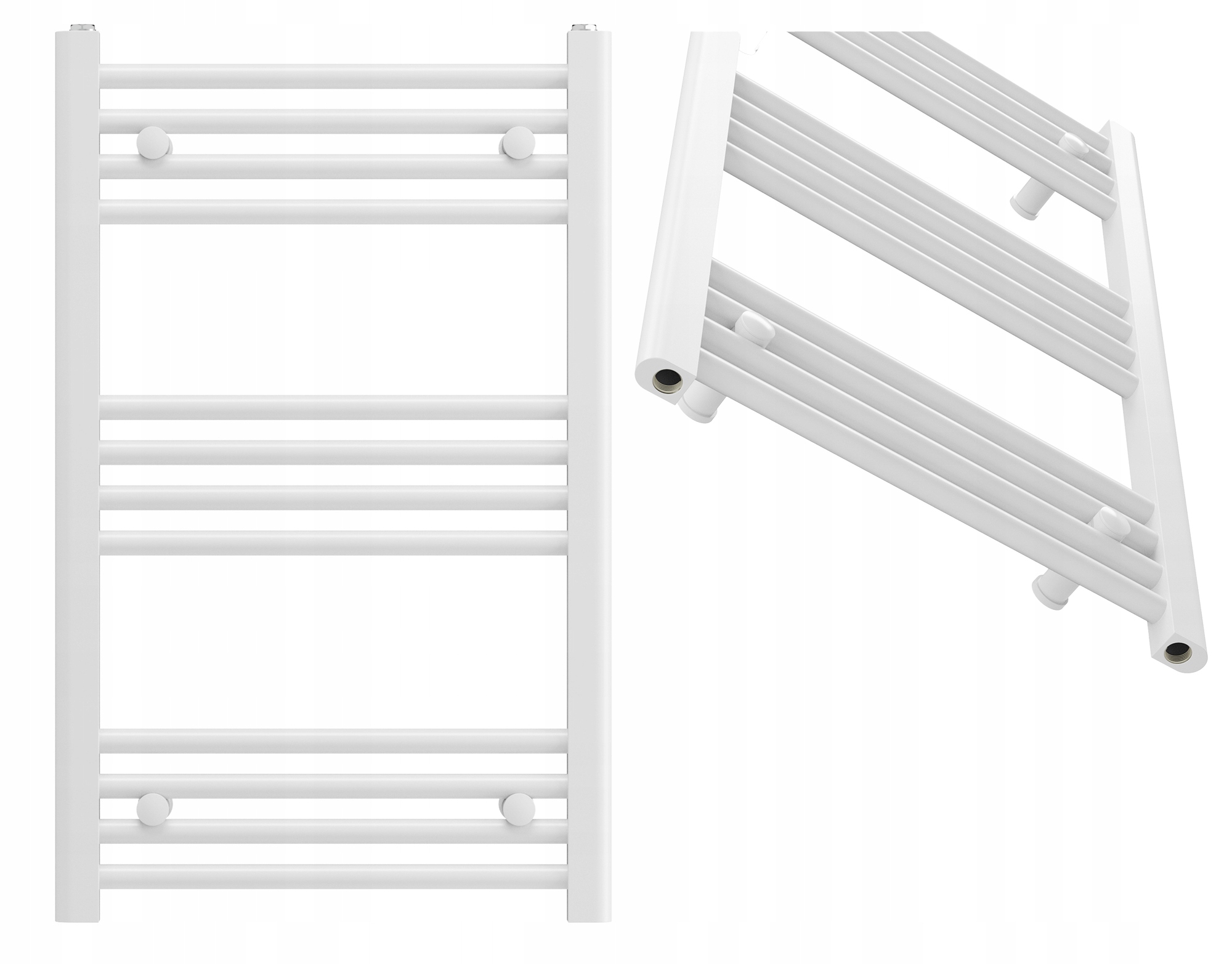 Kúpeľňový Ohrievač Biely Rebrík 50x80 cm Moderný Kalorifer Breno