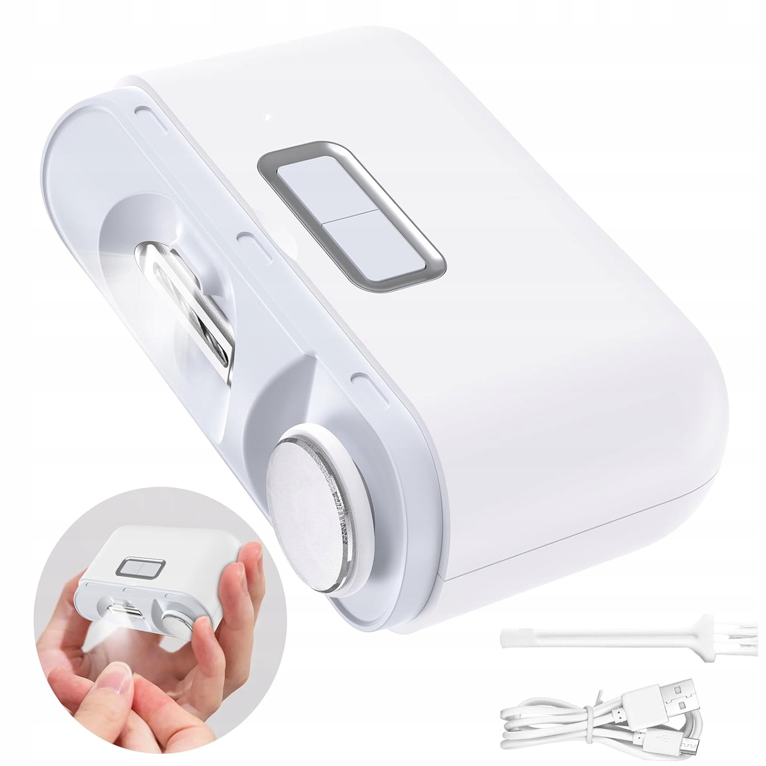 Elektrický Kleštičky Na Nehty Usb Přenosné, Bílé, Pro Seniorské Kojence