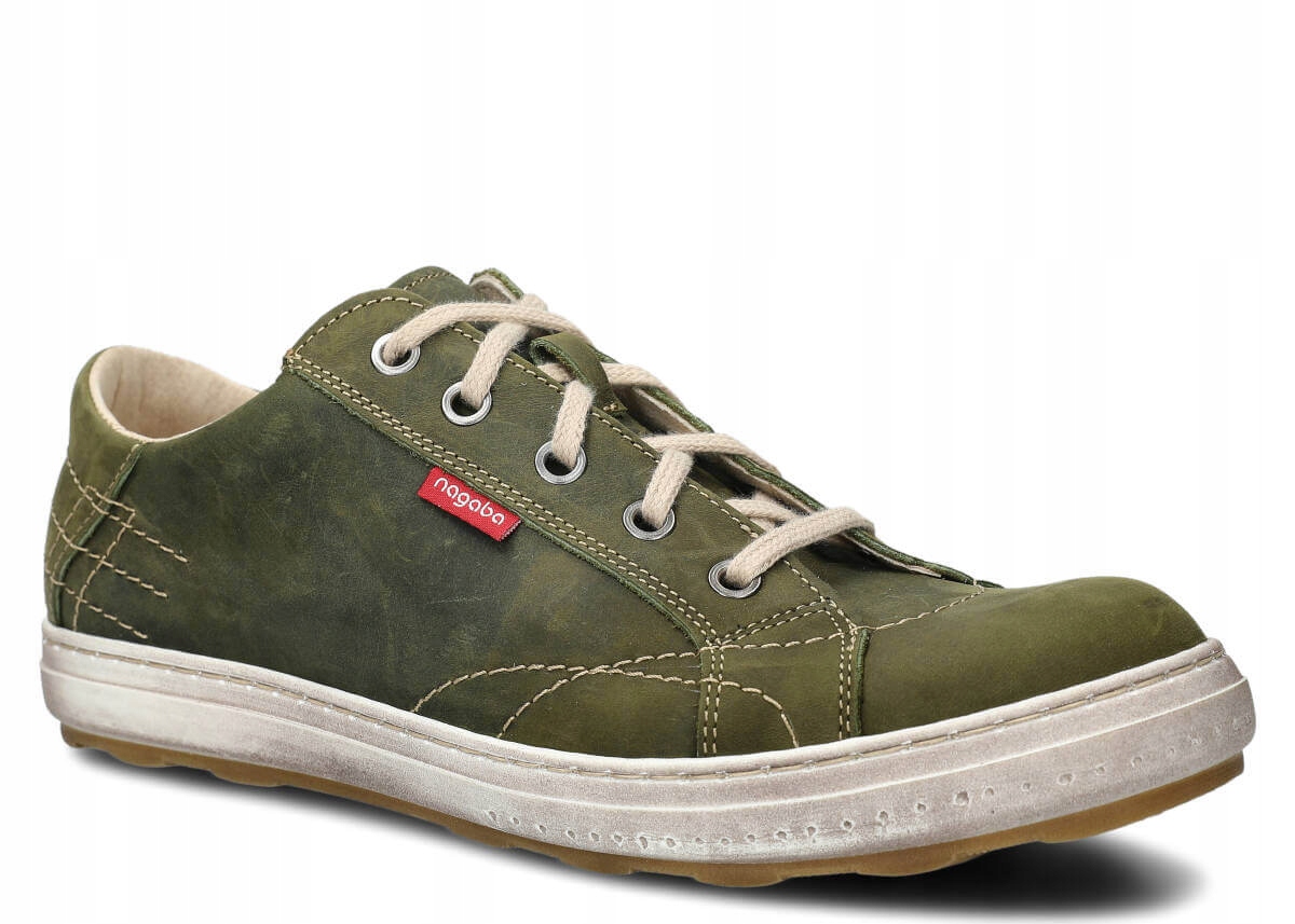 Nagaba 410 Zelená – Velmi Pohodlné Kožené Polské Pánské Polobotky