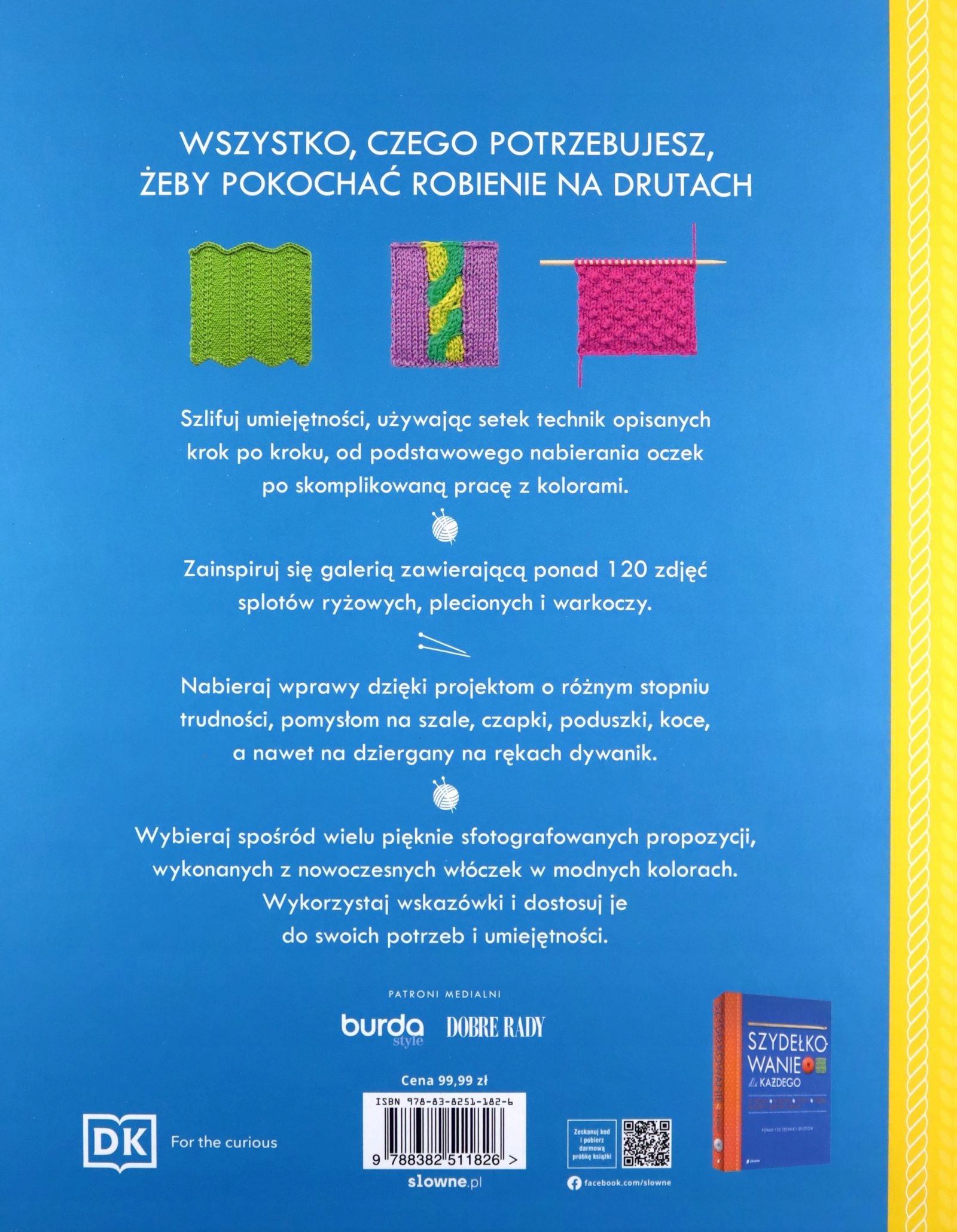 Robienie na drutach dla każdego, Haffenden Patmore, podręcznik wzory sploty Okładka twarda