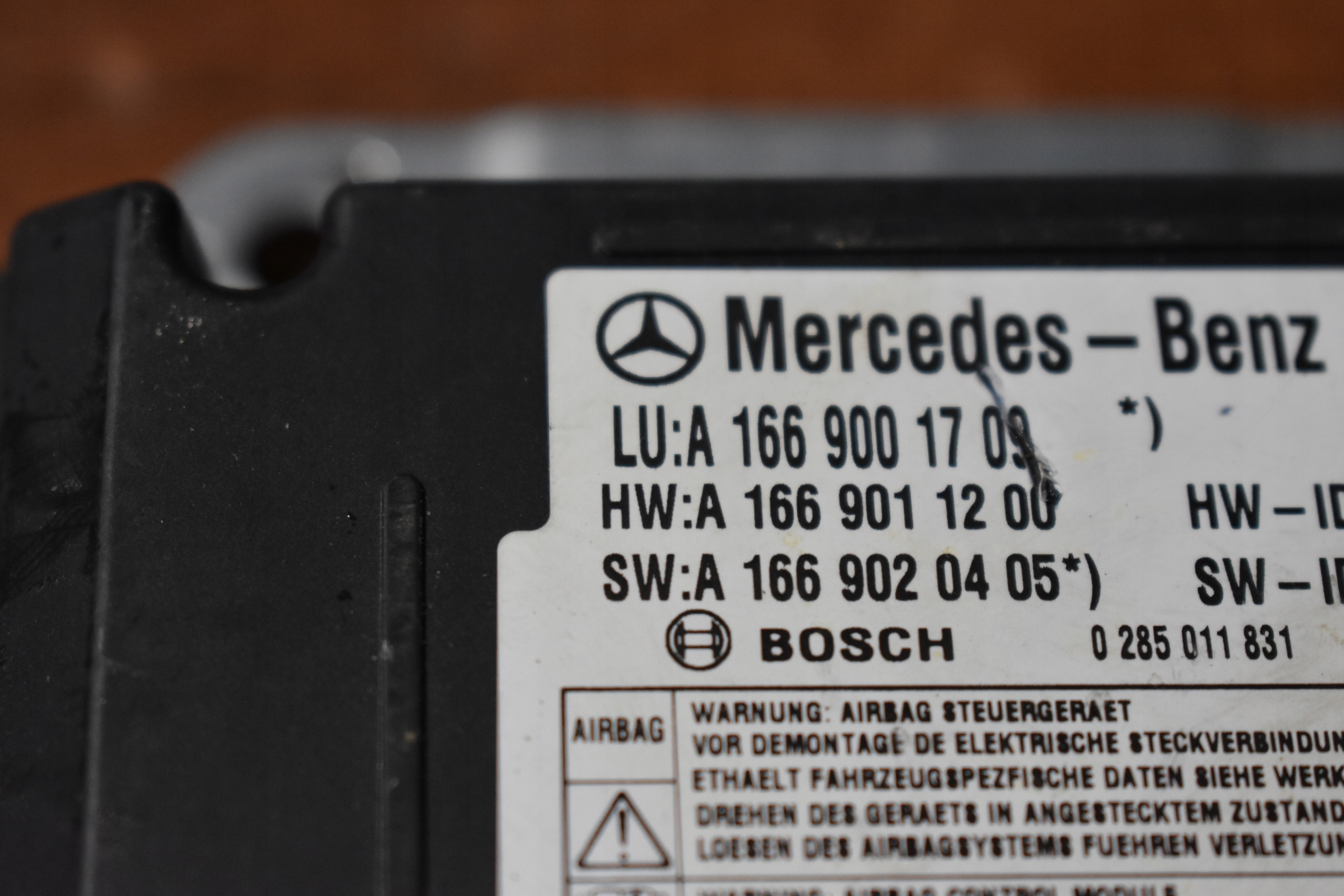 IDEALNY module control unit airbag MERCEDES W166 1 9