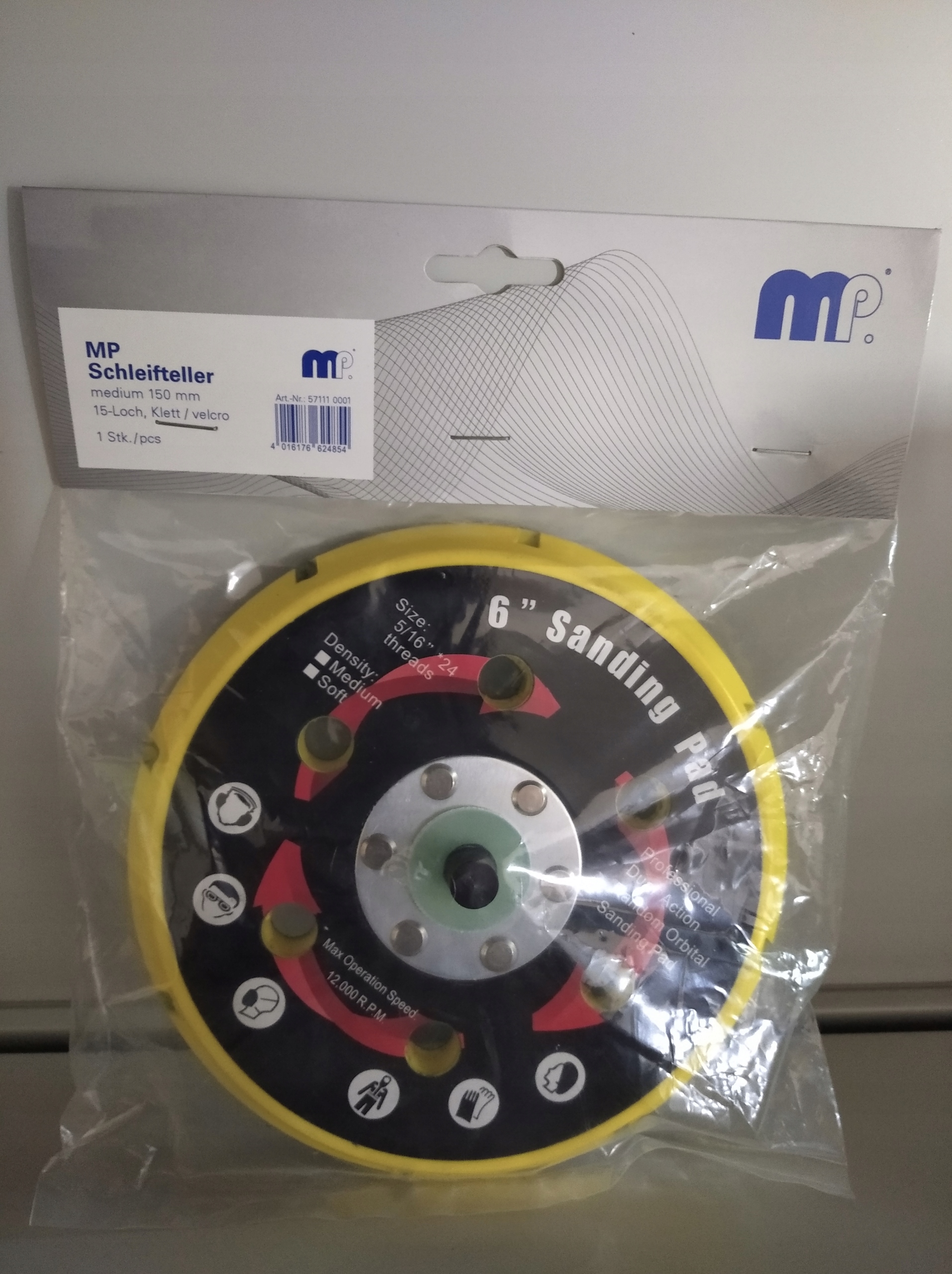

Talerz Szlifierski 150mm Na Rzep 6 Otworów Mp