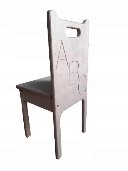 Drewniane krzesełko ze schowkiem, Montessori Wysokość mebla 60 cm