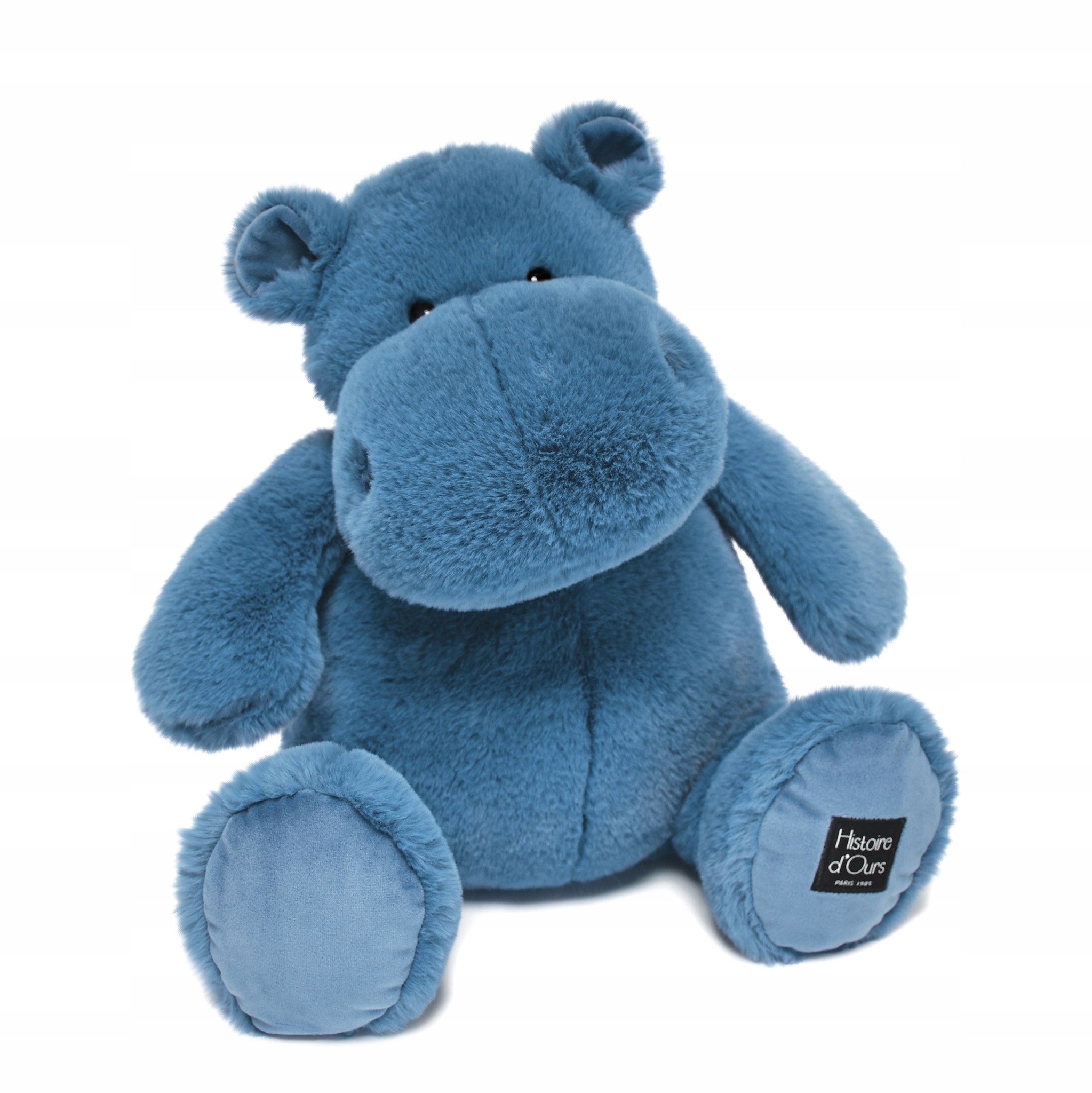 Doudou pluszowy hipopotam Hip'blue Histoire d'Ours, 40 cm, niebieski