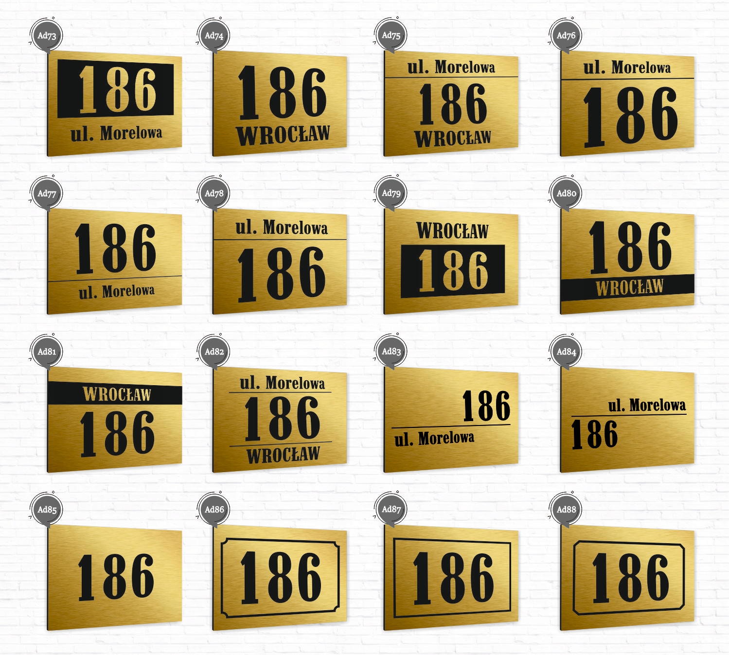 TABLICZKA tablica adresowa NUMER DOMU strzałka 3D Marka inna