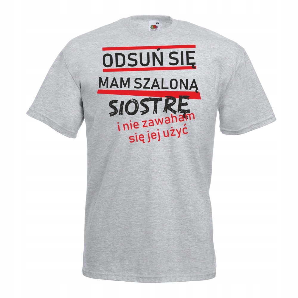 

Koszulka zabawna siostra brat S szara