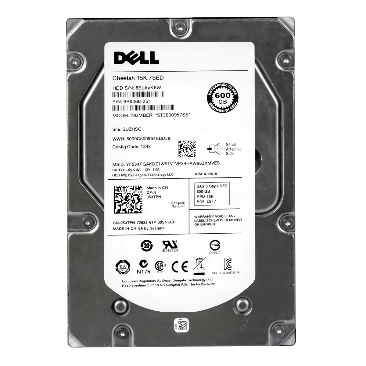 Dell 05XTFH 600GB 15K 16MB SAS-2 3,5'' ST3600957SS