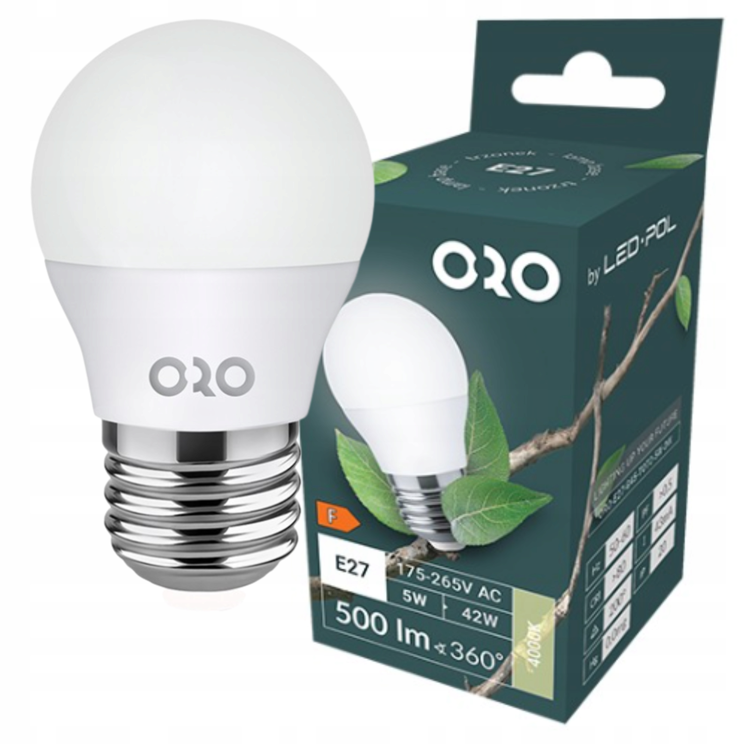 

Żarówka Led E27 500LM 5W Ww Neutralna Barwa
