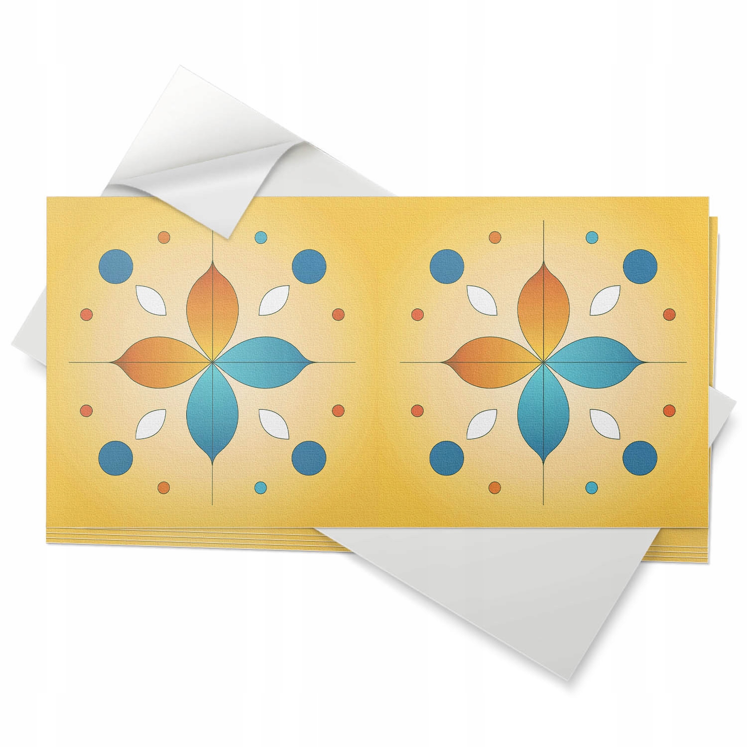 Samolepící dlaždice Vinyl 6 ks 60x30 cm Geometrický květinový vzor