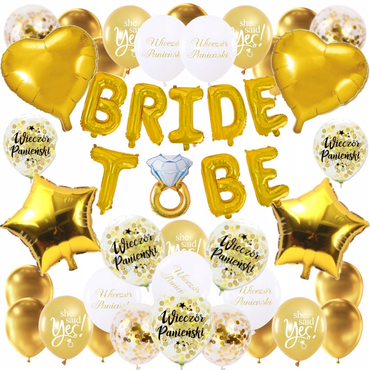 

Balony zestaw na Wieczór Panieński Złoty Bride