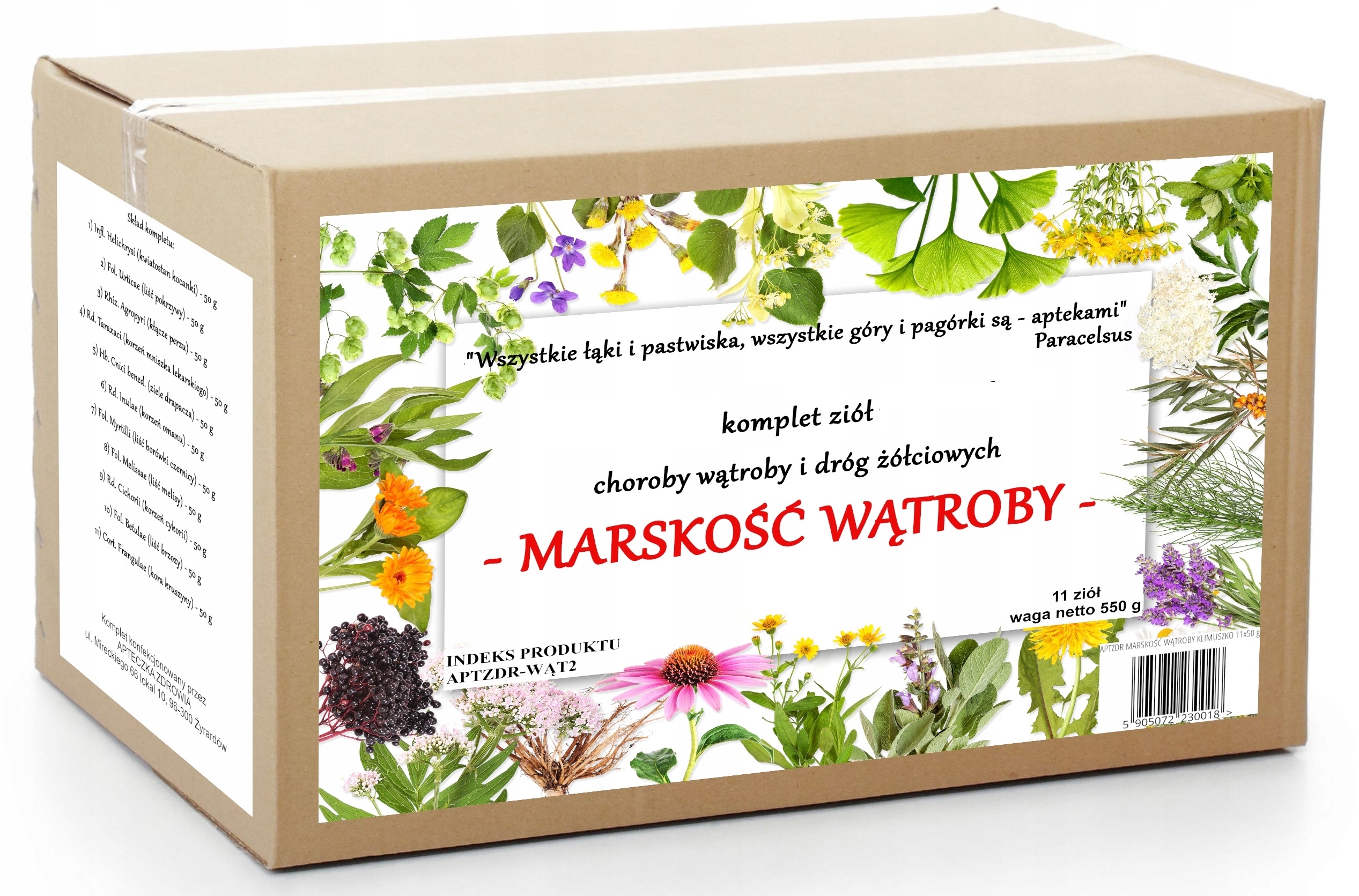 Marskość Wątroby zioła na Zwłóknienie wątroby 550 g tradycyjna receptura