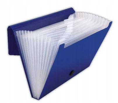 

Teczka harmonijkowa A4 12 przegród Niebieska