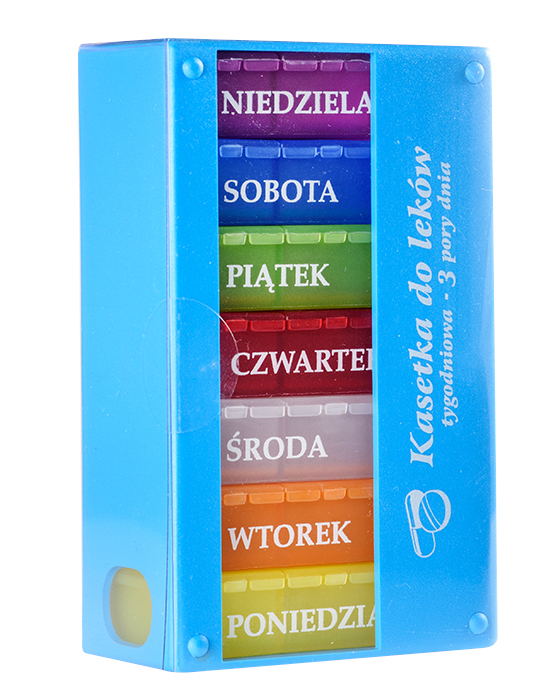 

Kasetka pojemnik na leki pudełko na 7 dni
