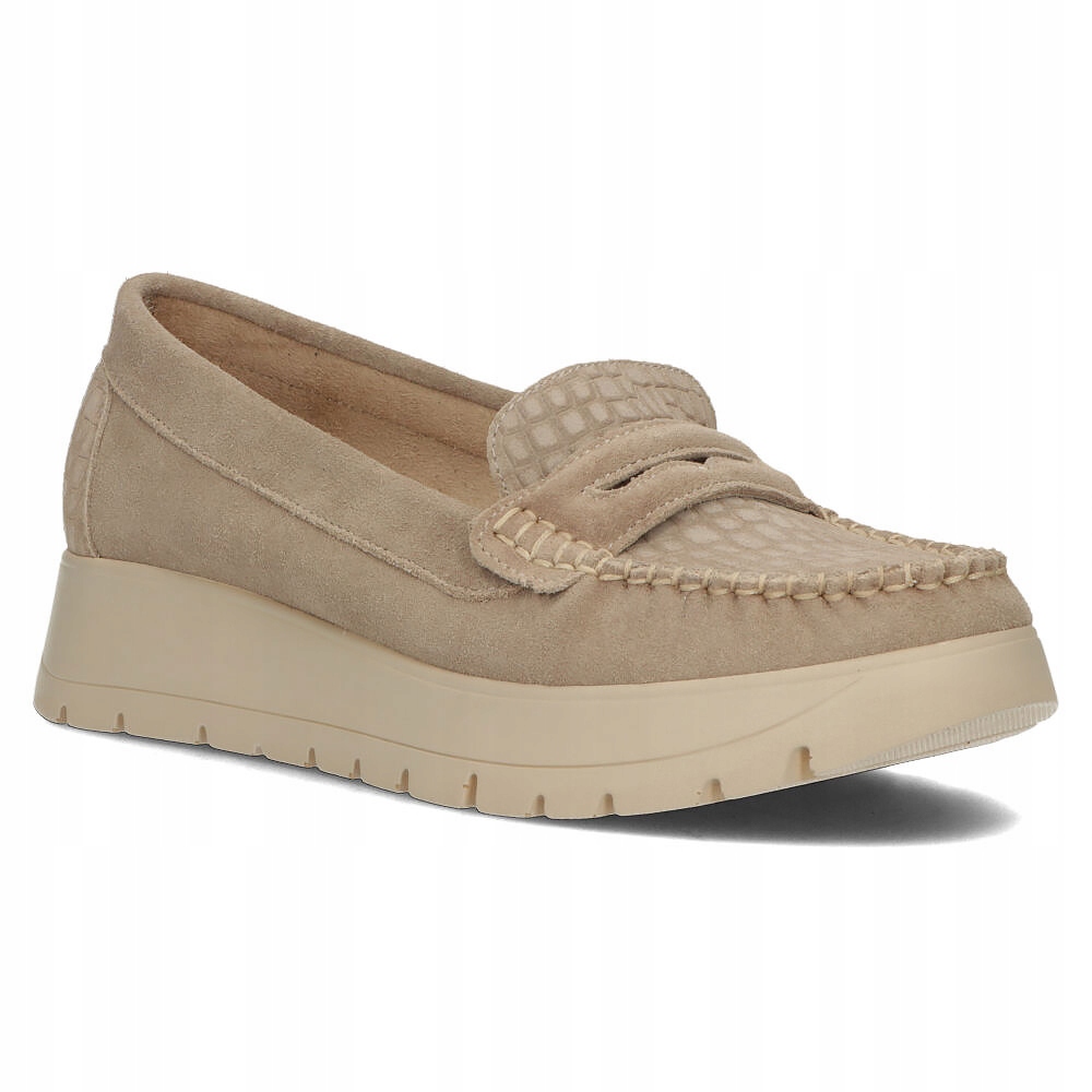Skórzane mokasyny Filippo 10140 taupe r.37