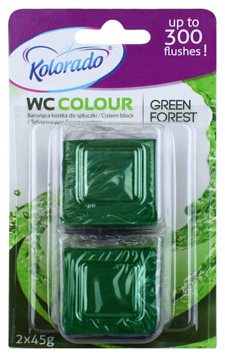 

Kostka do spłuczki barwiąca wodę Green Forest 2x45