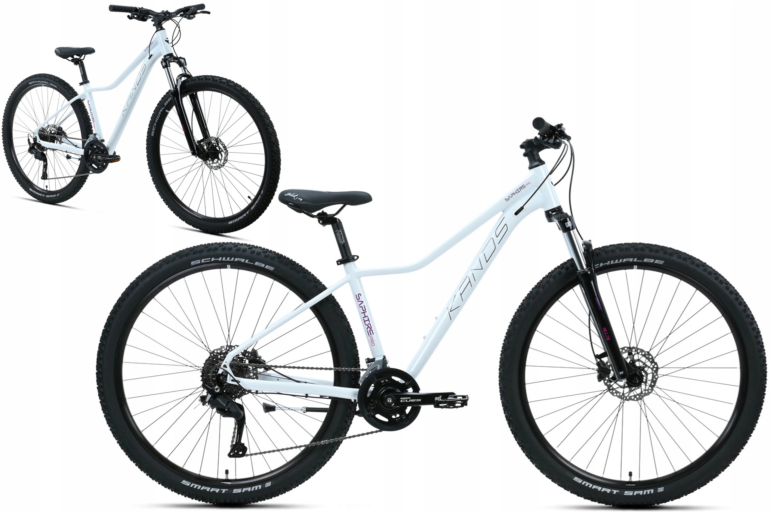 Rower Mtb 29" Kands Saphire Pro rama 18" biały fioletowy R26